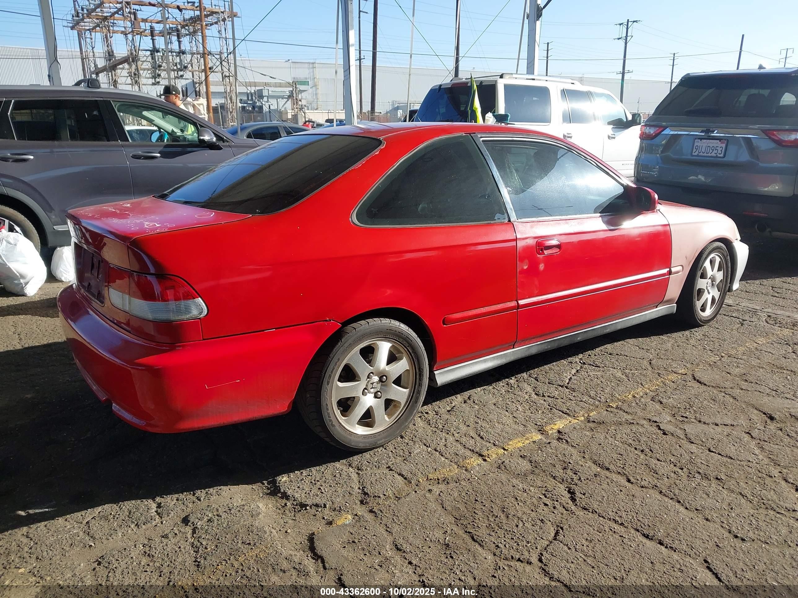 2000 Honda Civic Ex Red vin: 1HGEJ8142YL071375