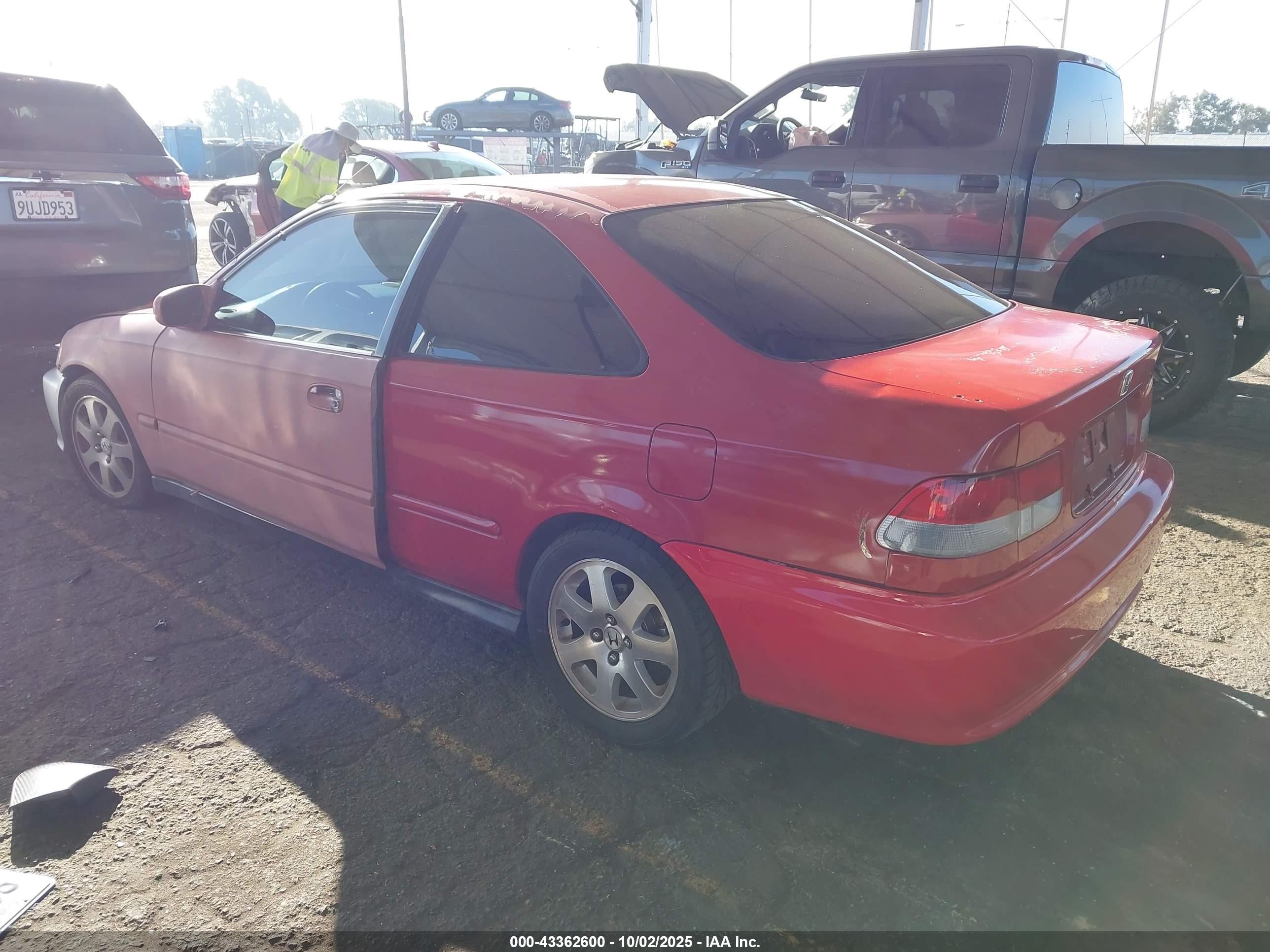 2000 Honda Civic Ex Red vin: 1HGEJ8142YL071375