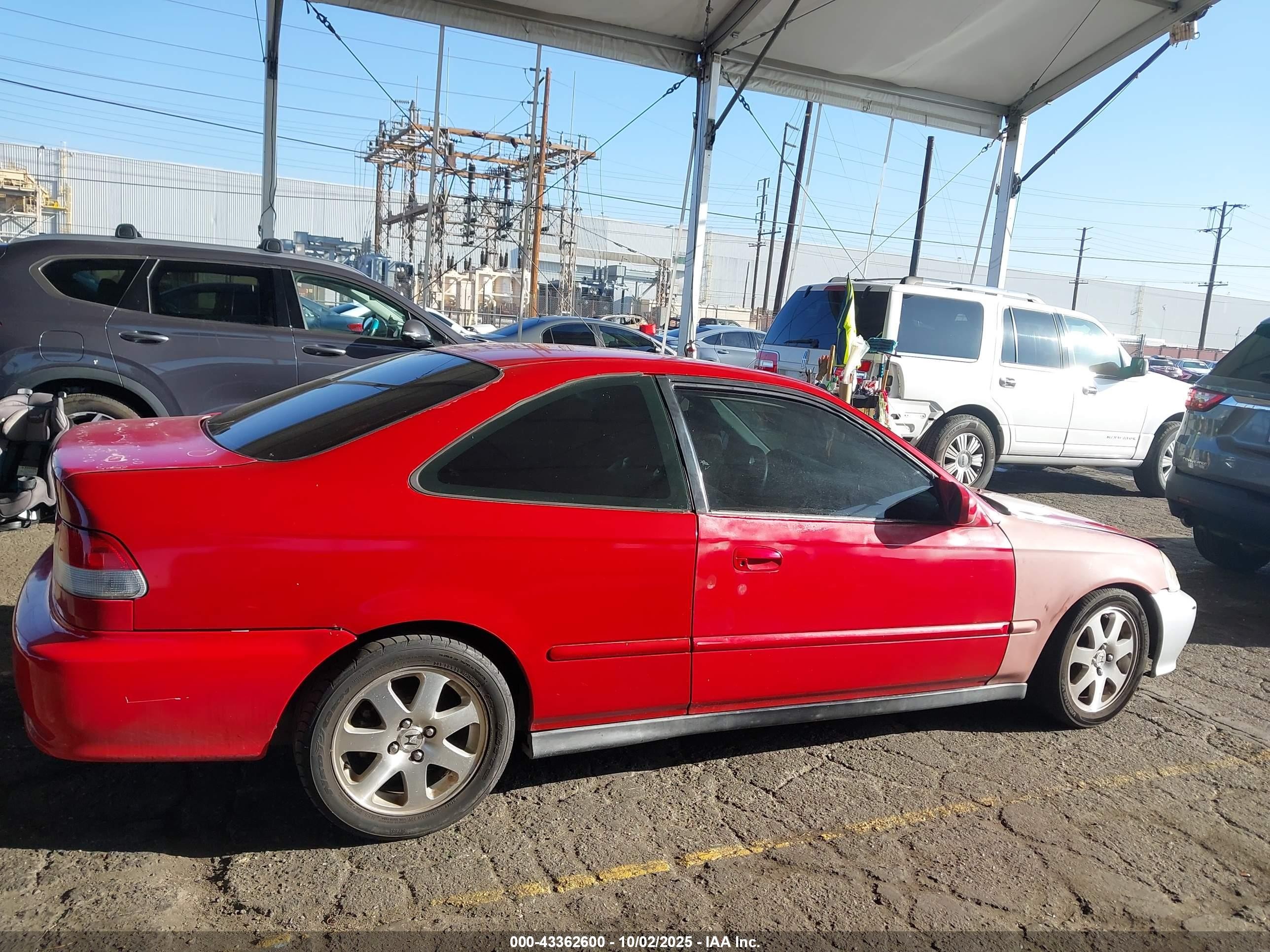 2000 Honda Civic Ex Red vin: 1HGEJ8142YL071375