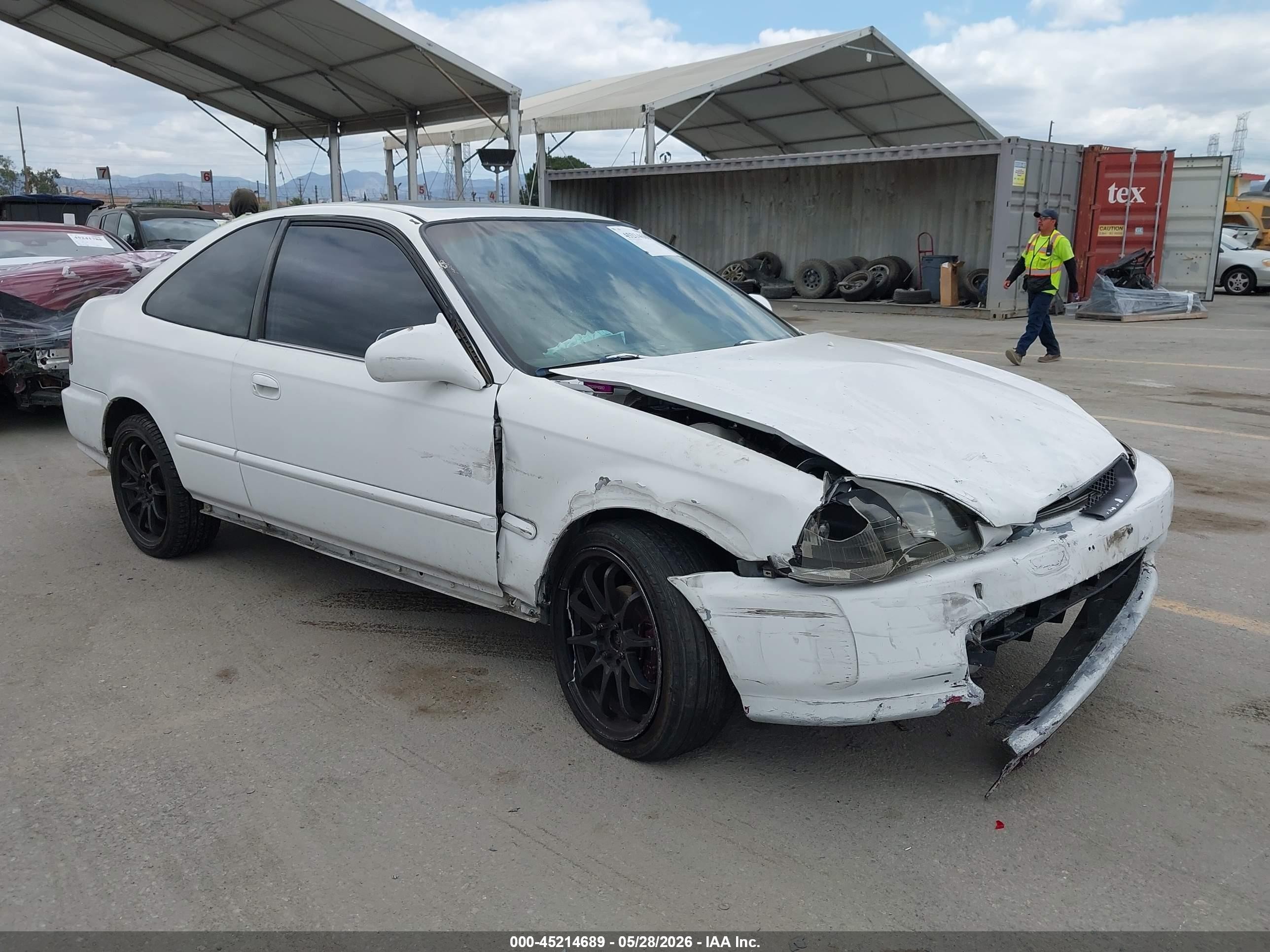 1996 Honda Civic Ex White vin: 1HGEJ8143TL027717
