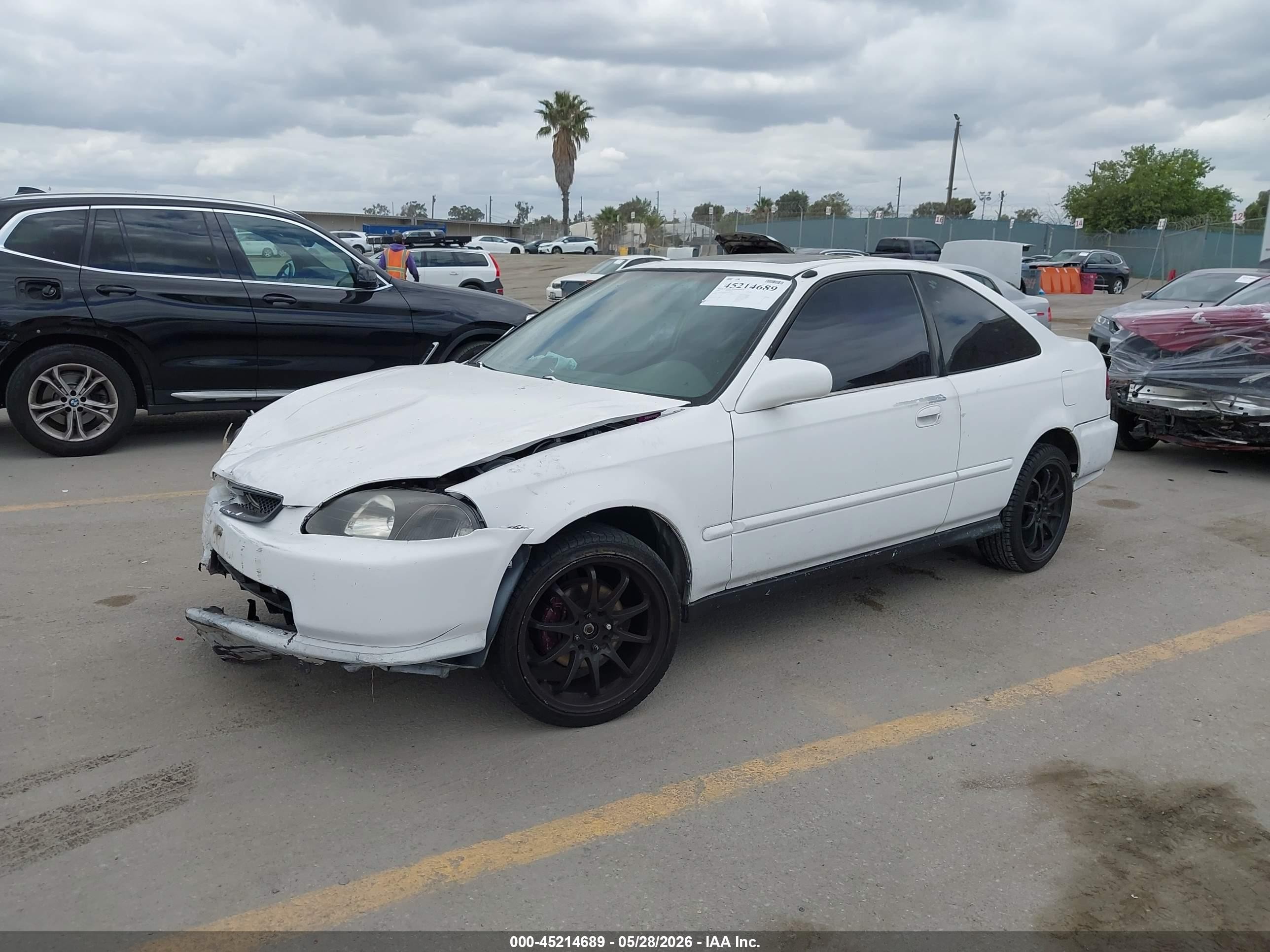 1996 Honda Civic Ex White vin: 1HGEJ8143TL027717
