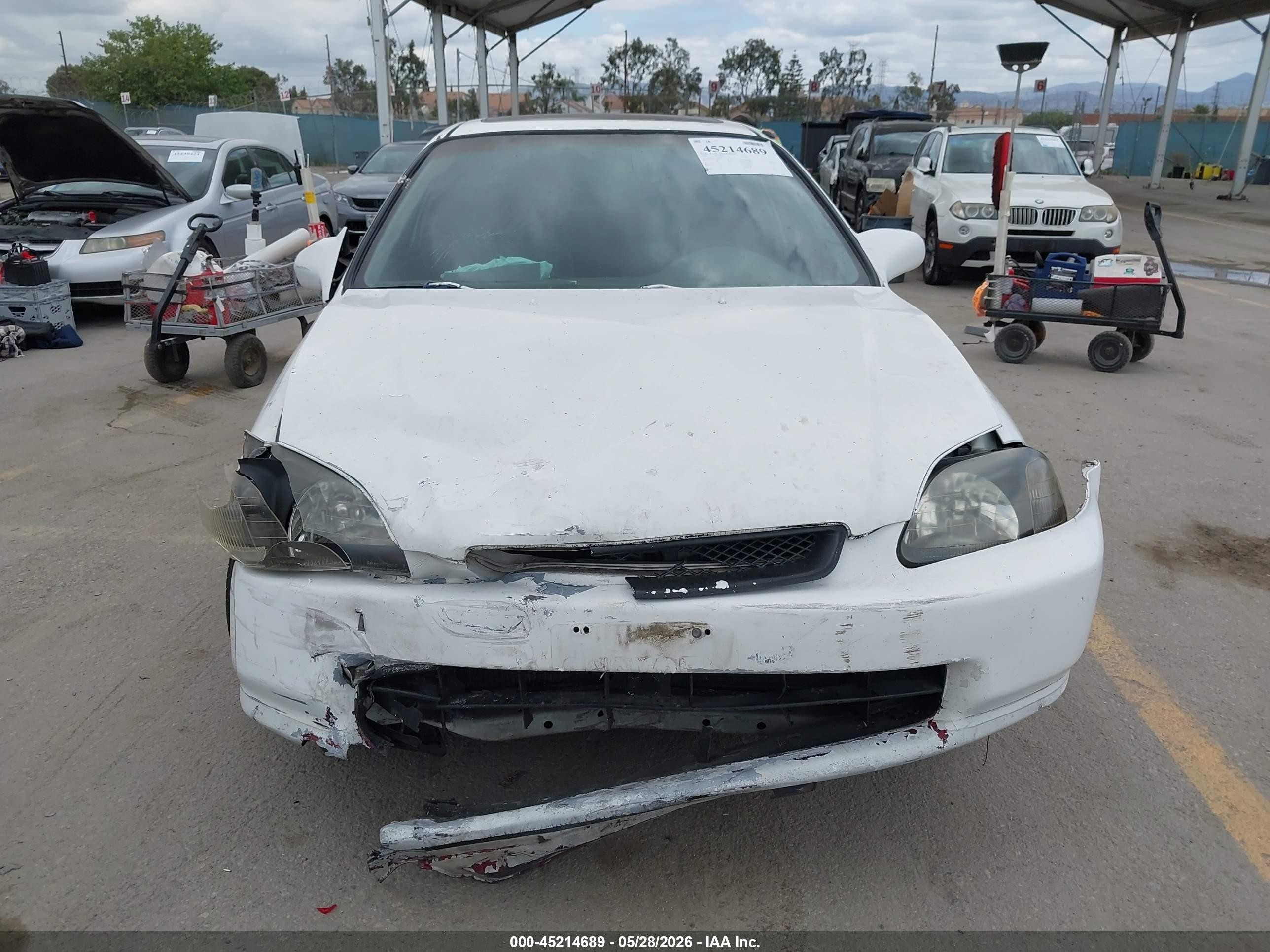 1996 Honda Civic Ex White vin: 1HGEJ8143TL027717