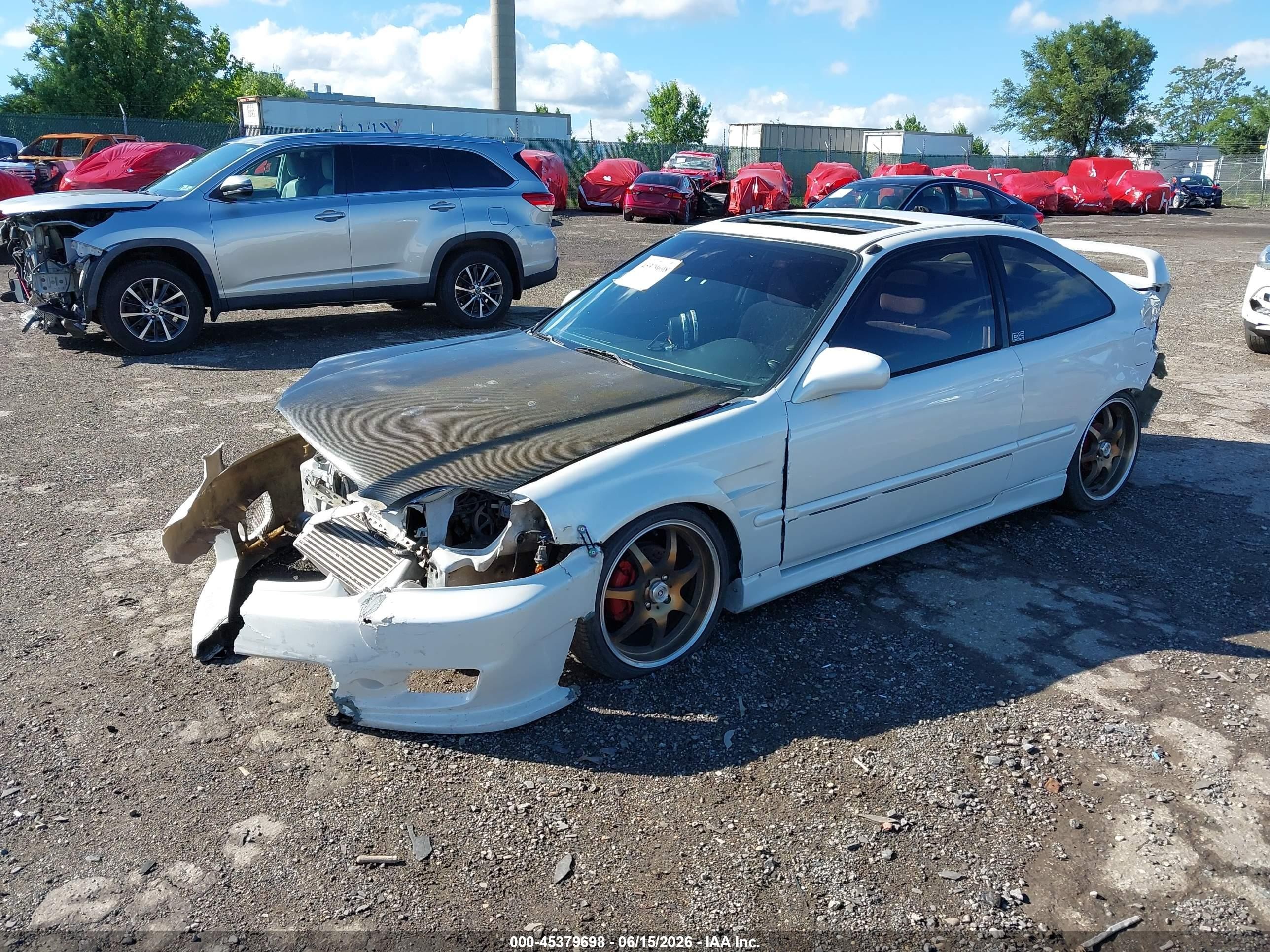 1997 Honda Civic Ex White vin: 1HGEJ8143VL119672