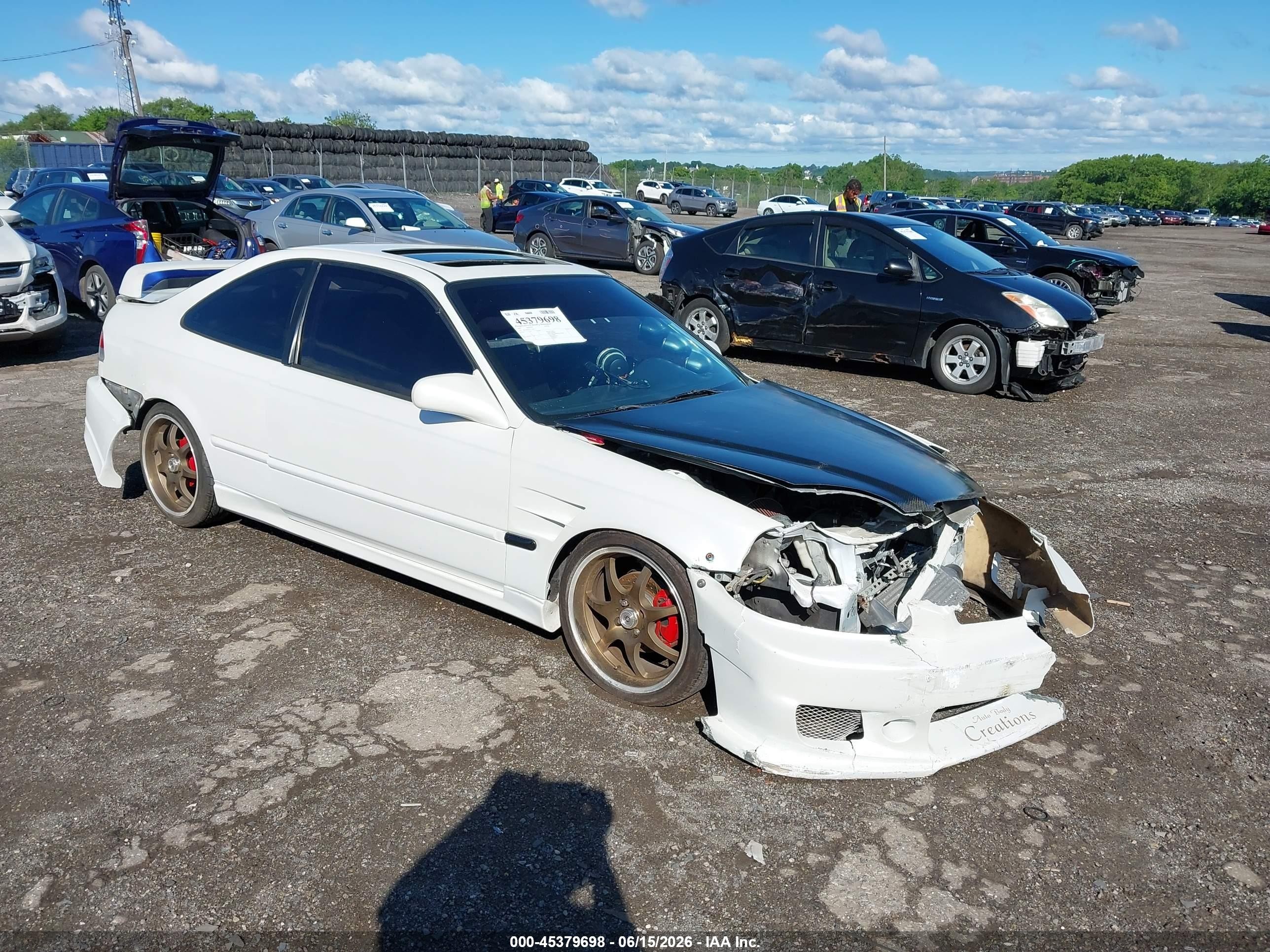 1997 Honda Civic Ex White vin: 1HGEJ8143VL119672