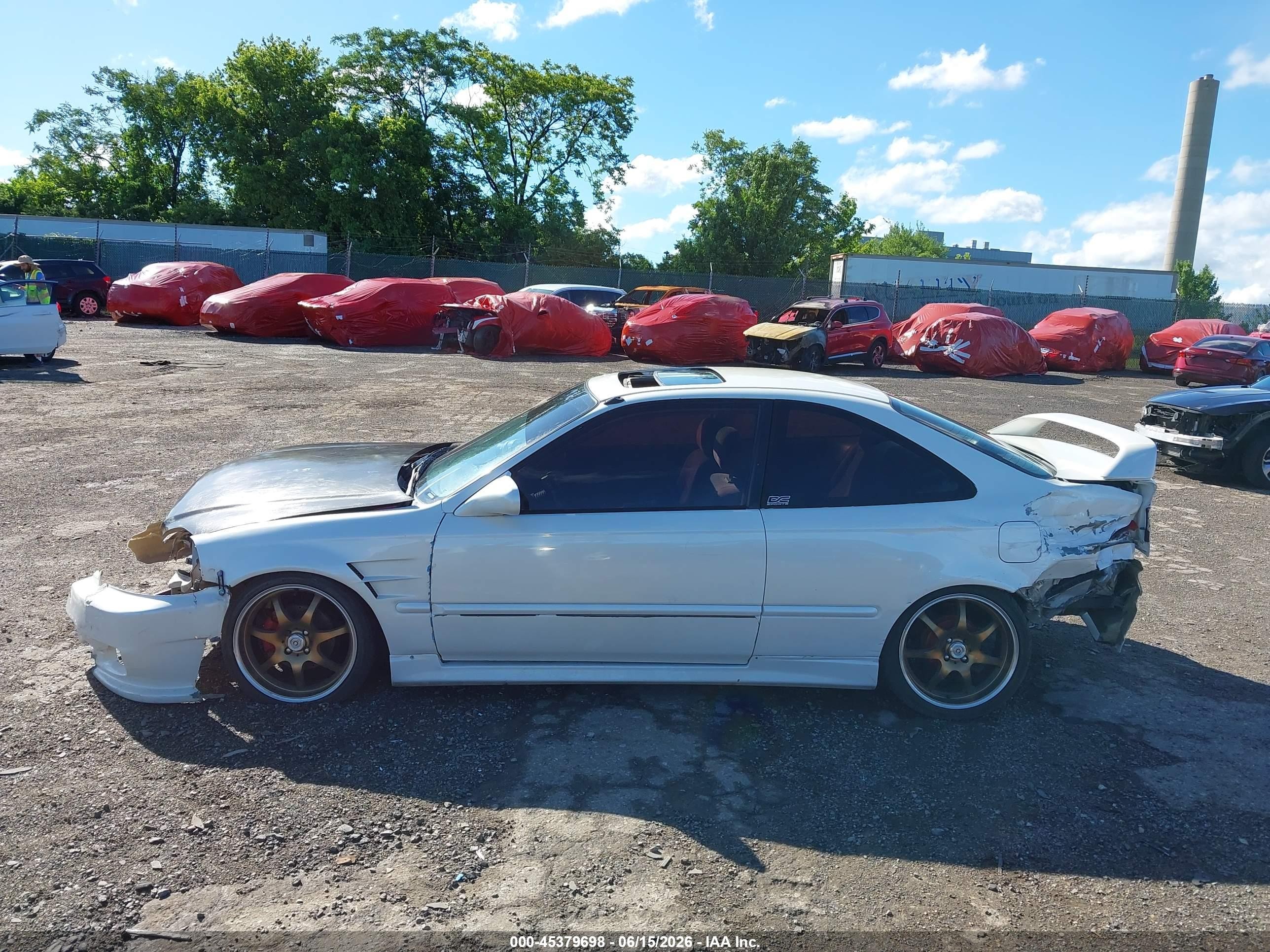 1997 Honda Civic Ex White vin: 1HGEJ8143VL119672
