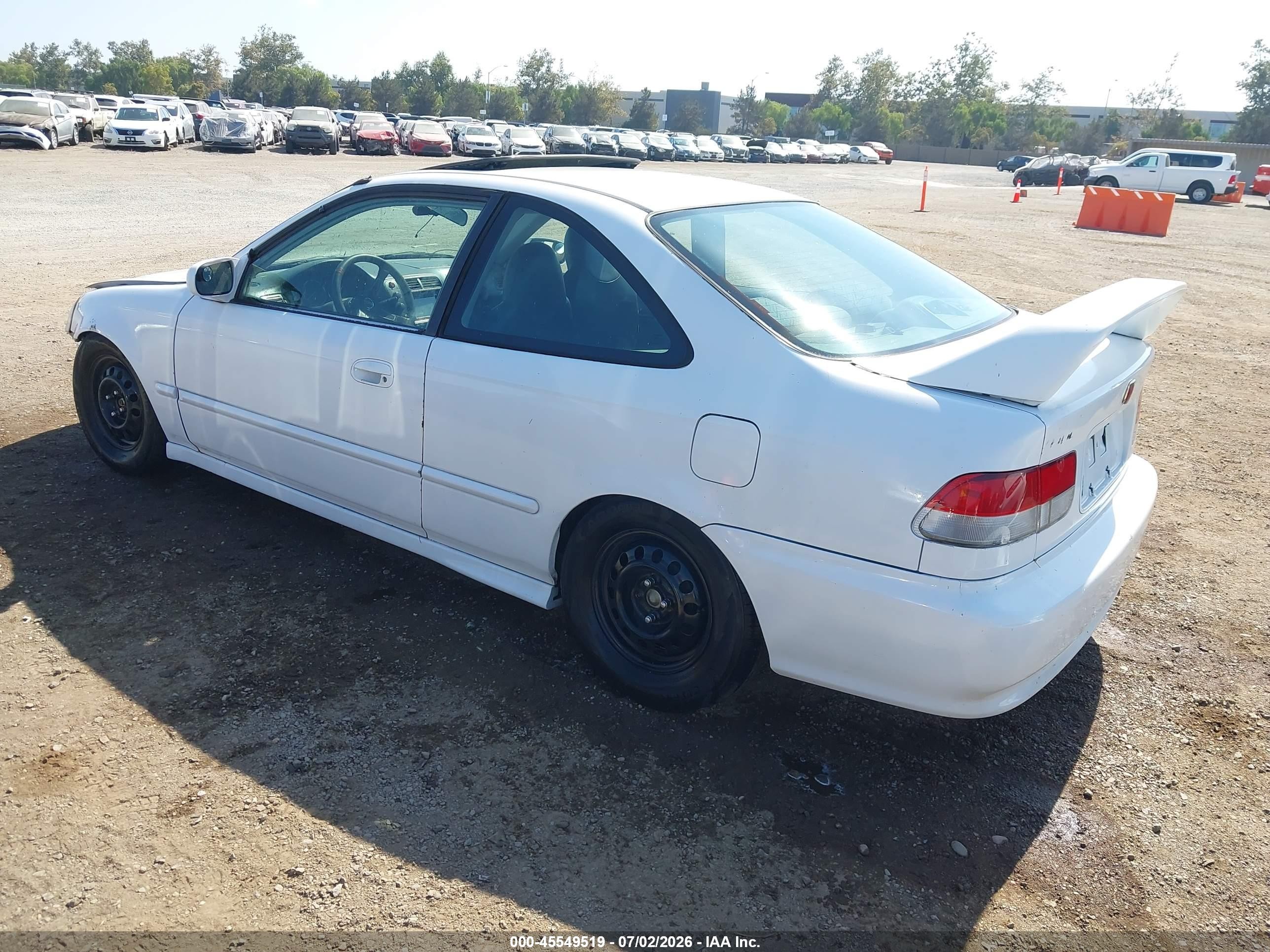2000 Honda Civic Ex White vin: 1HGEJ8144YL037518