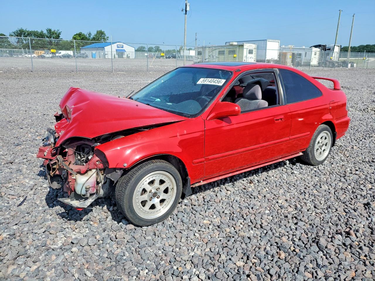 1998 Honda Civic Ex Red vin: 1HGEJ8145WL098468