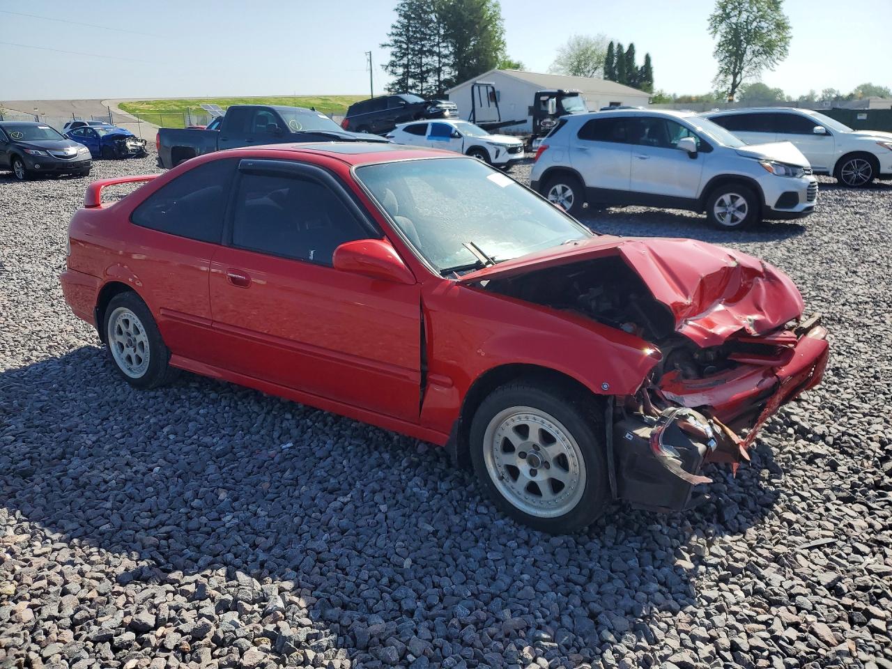1998 Honda Civic Ex Red vin: 1HGEJ8145WL098468