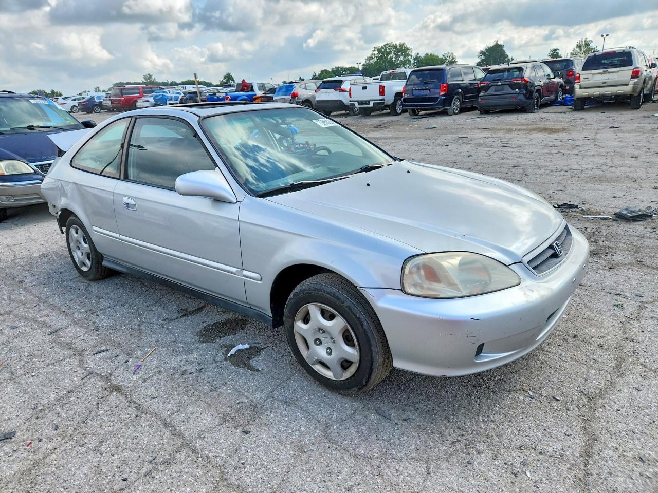 2000 Honda Civic Ex Silver vin: 1HGEJ8145YL125803