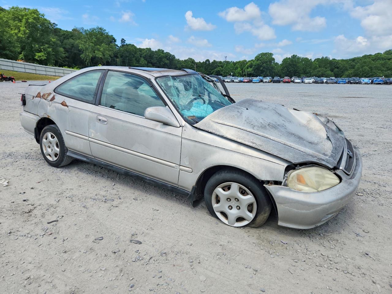 1999 Honda Civic Ex Silver vin: 1HGEJ8147XL087005