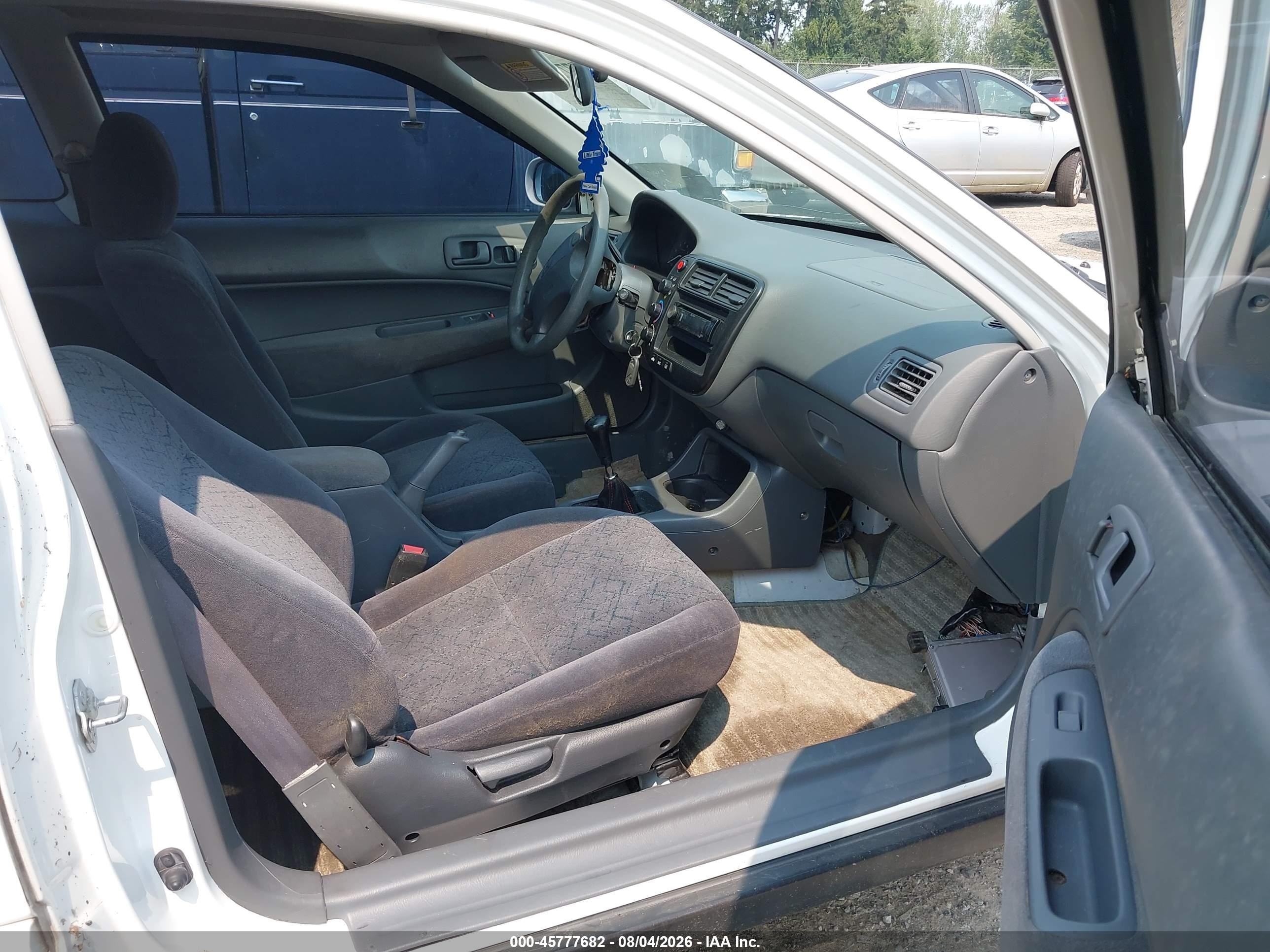 2000 Honda Civic Ex White vin: 1HGEJ8149YL123035