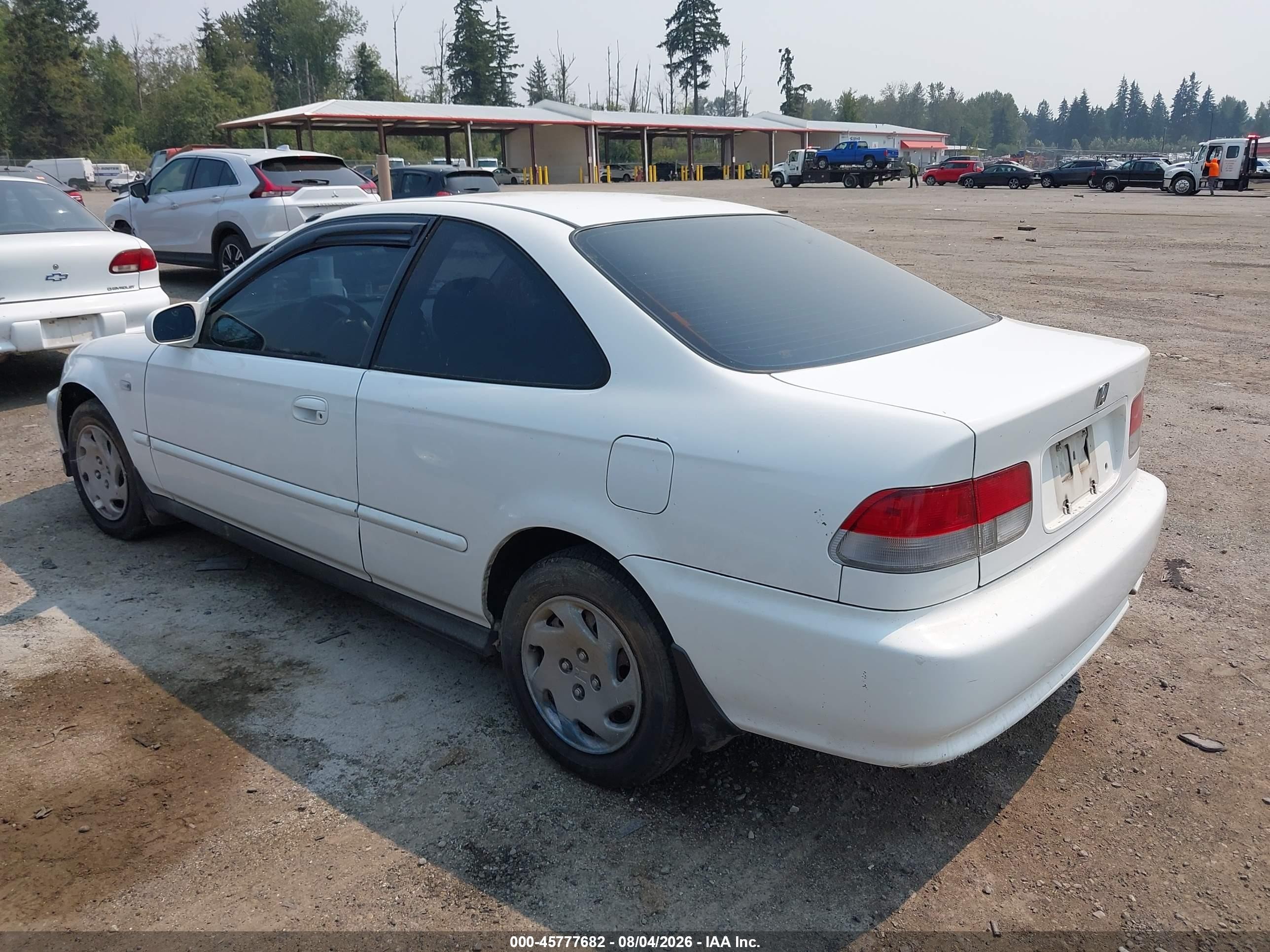 2000 Honda Civic Ex White vin: 1HGEJ8149YL123035
