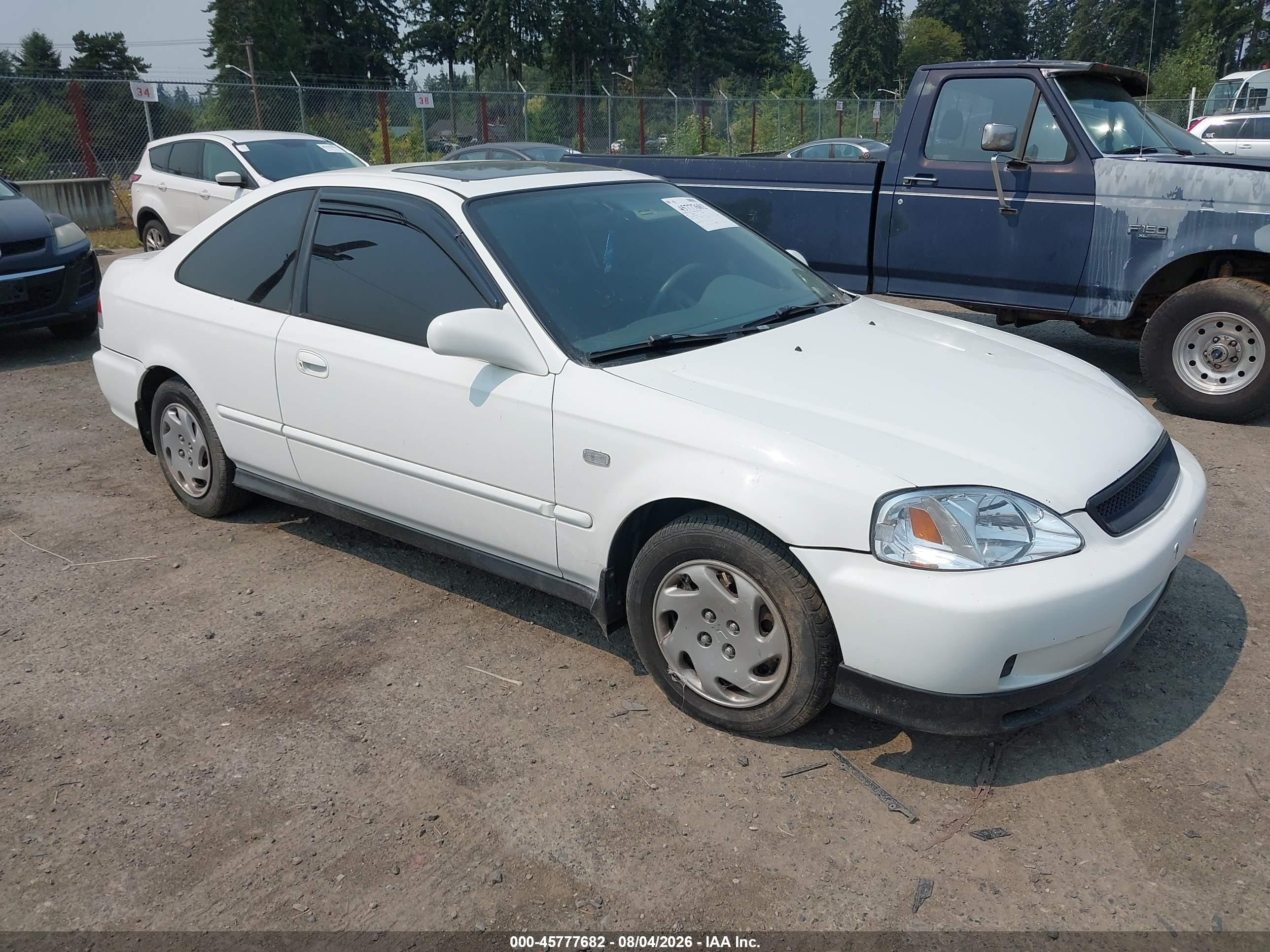 2000 Honda Civic Ex Белый vin: 1HGEJ8149YL123035