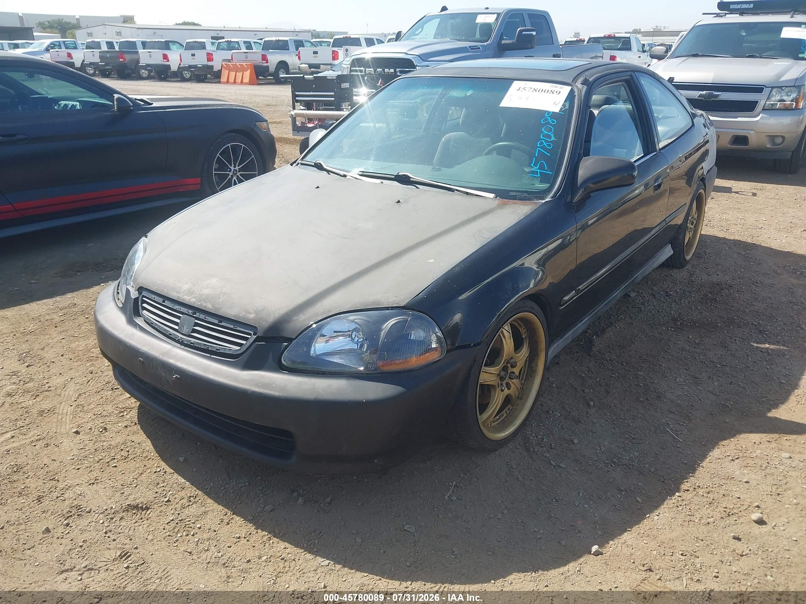1997 Honda Civic Ex Black vin: 1HGEJ814XVL125095