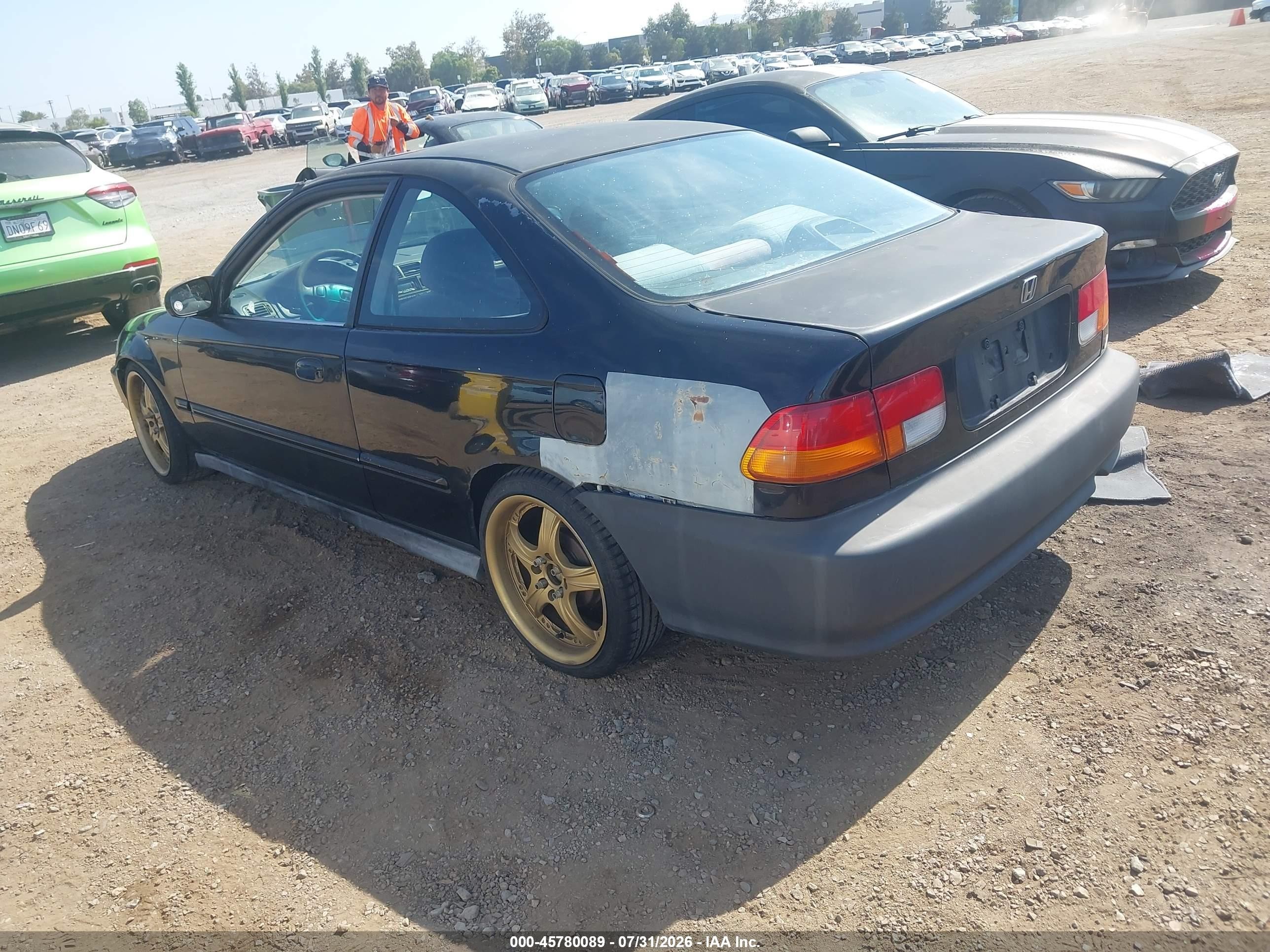 1997 Honda Civic Ex Black vin: 1HGEJ814XVL125095