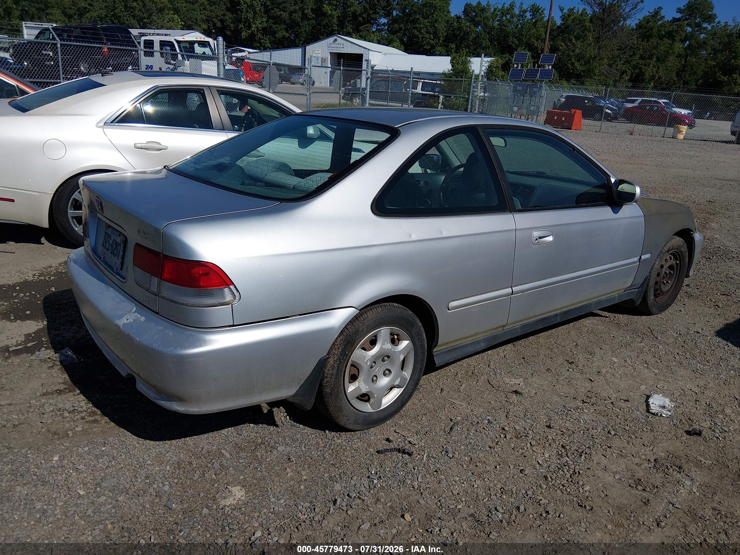 2000 Honda Civic Ex Silver vin: 1HGEJ814XYL058549