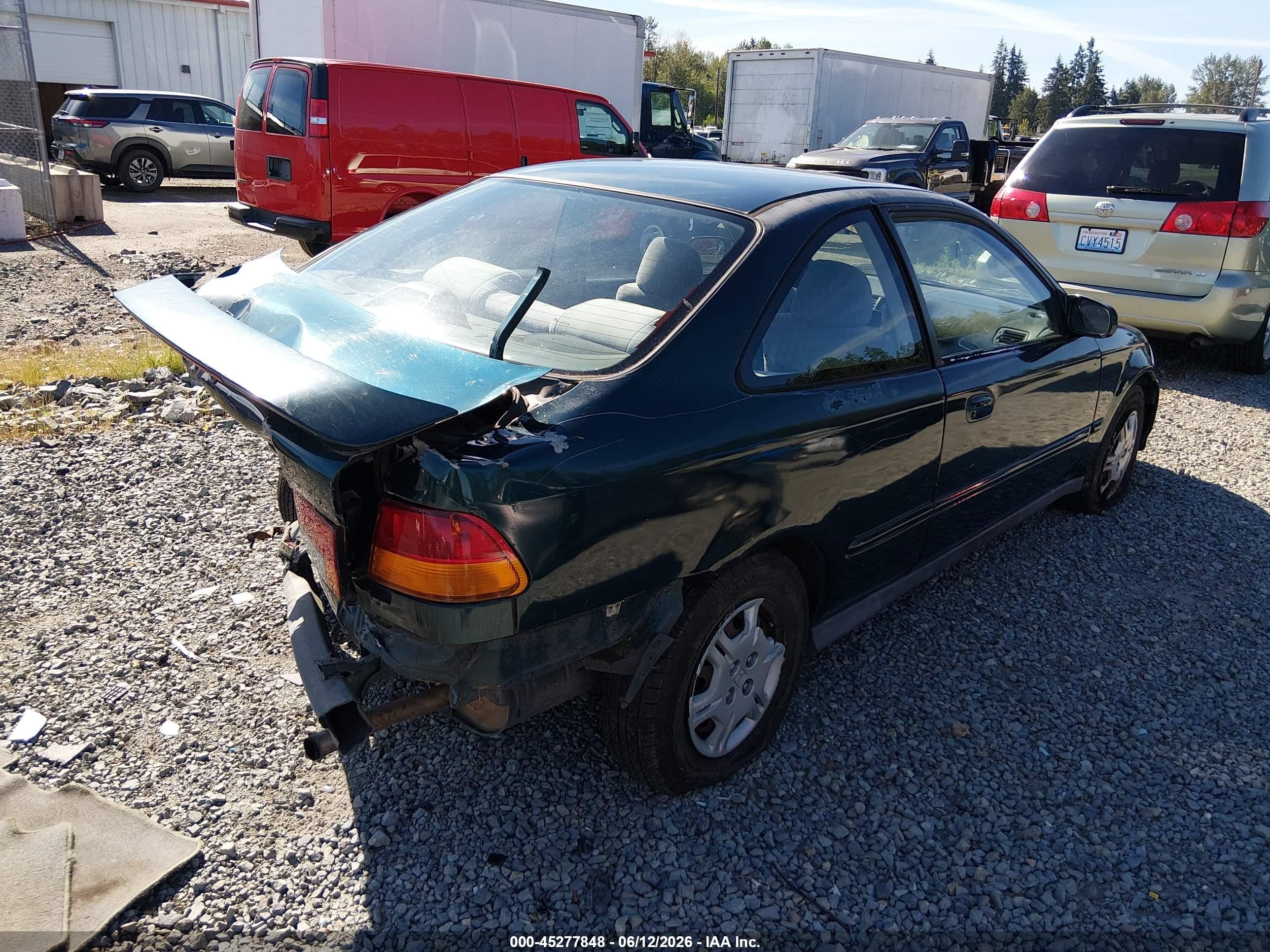 1996 Honda Civic Ex Green vin: 1HGEJ8241TL071746