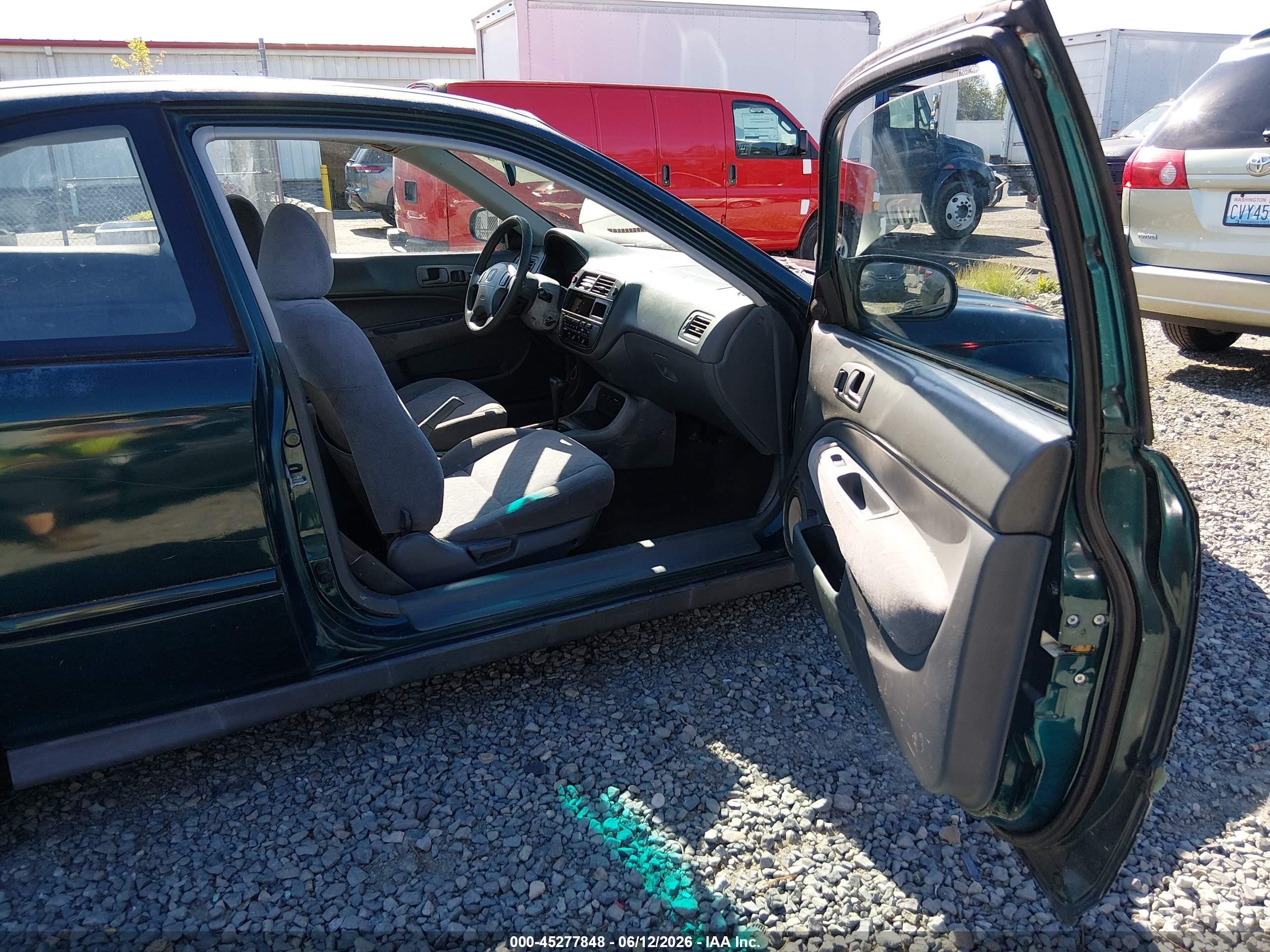 1996 Honda Civic Ex Green vin: 1HGEJ8241TL071746