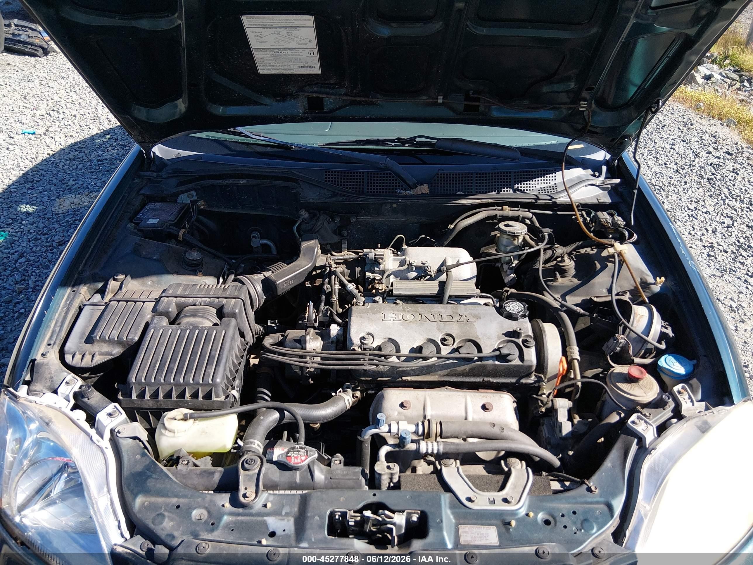 1996 Honda Civic Ex Green vin: 1HGEJ8241TL071746