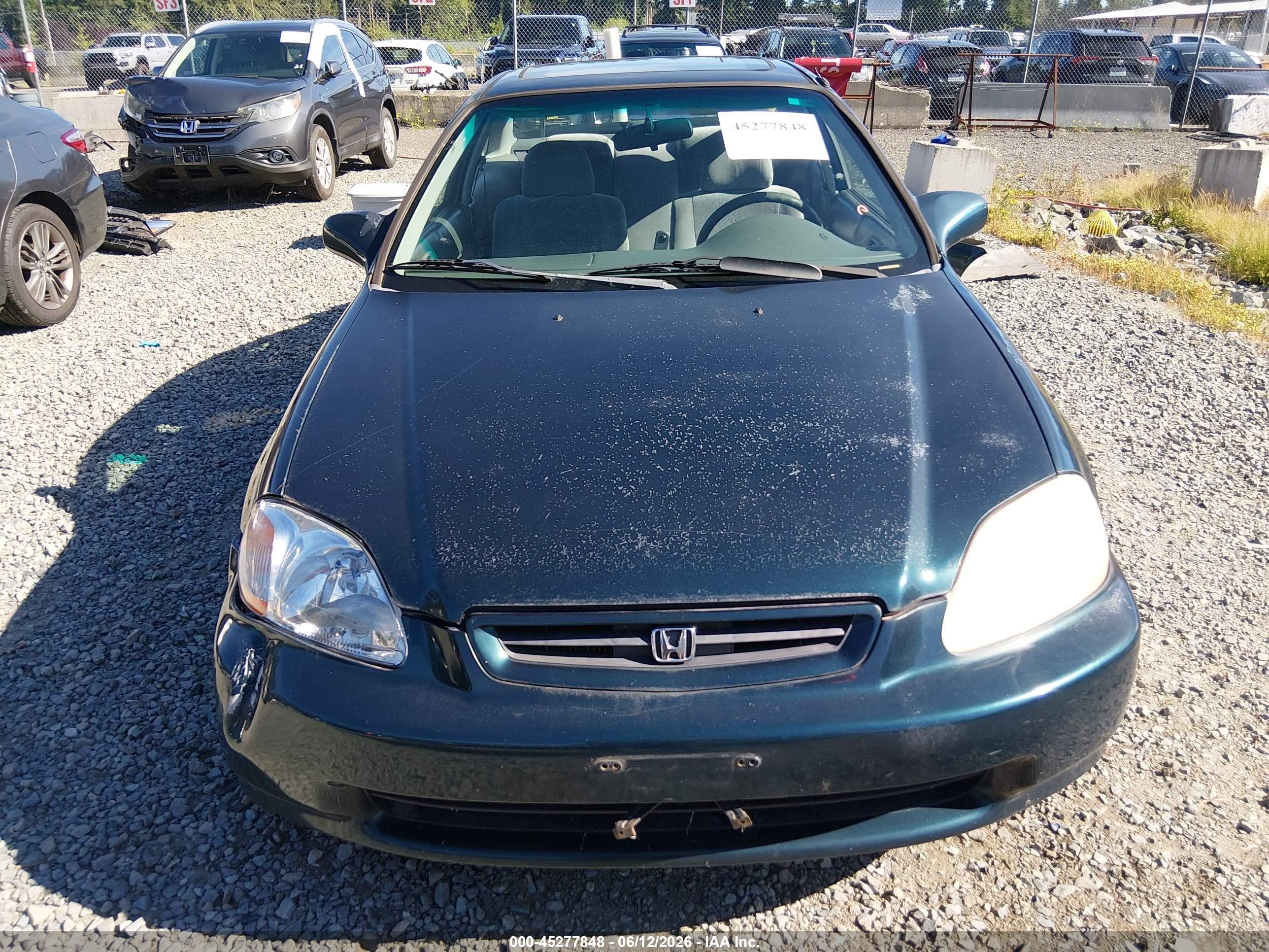 1996 Honda Civic Ex Green vin: 1HGEJ8241TL071746