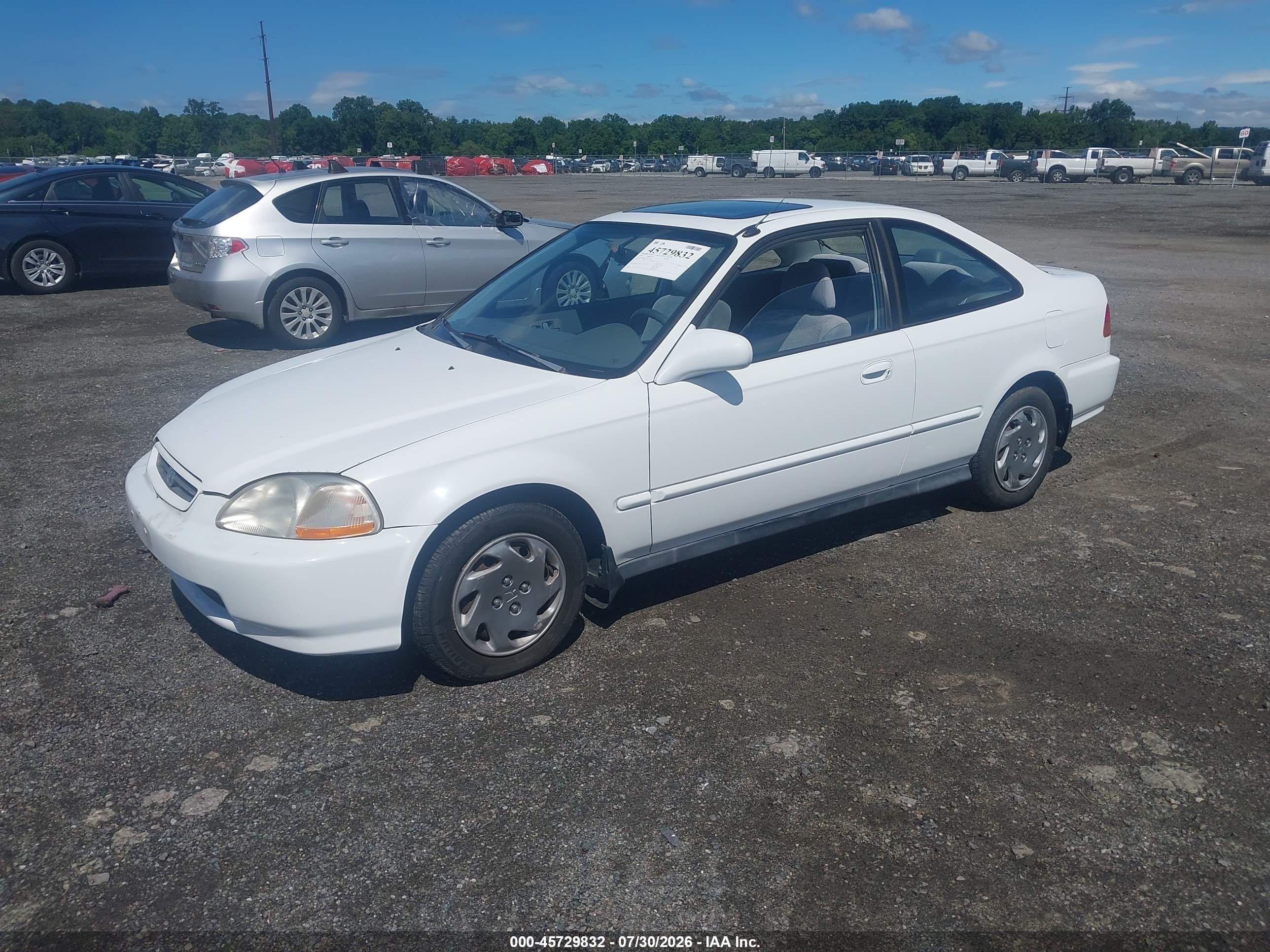 1997 Honda Civic Ex Белый vin: 1HGEJ8241VL128191
