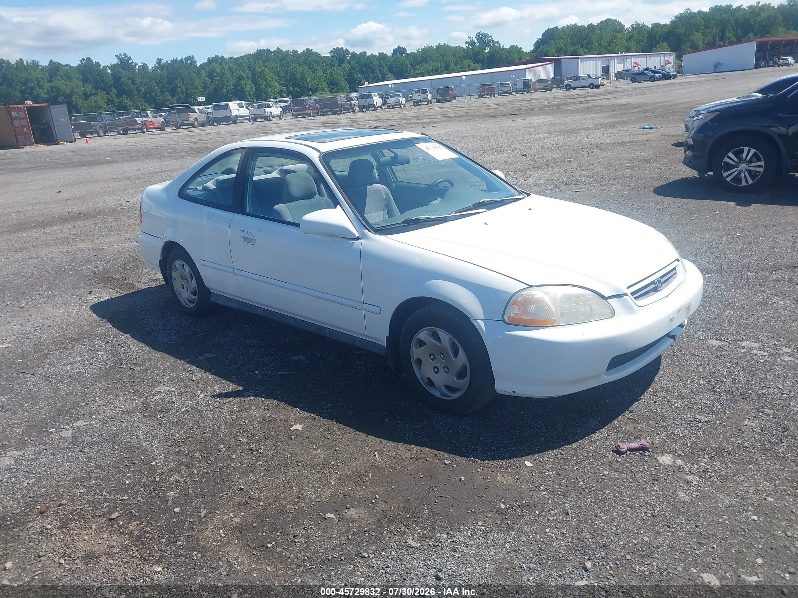 1997 Honda Civic Ex White vin: 1HGEJ8241VL128191