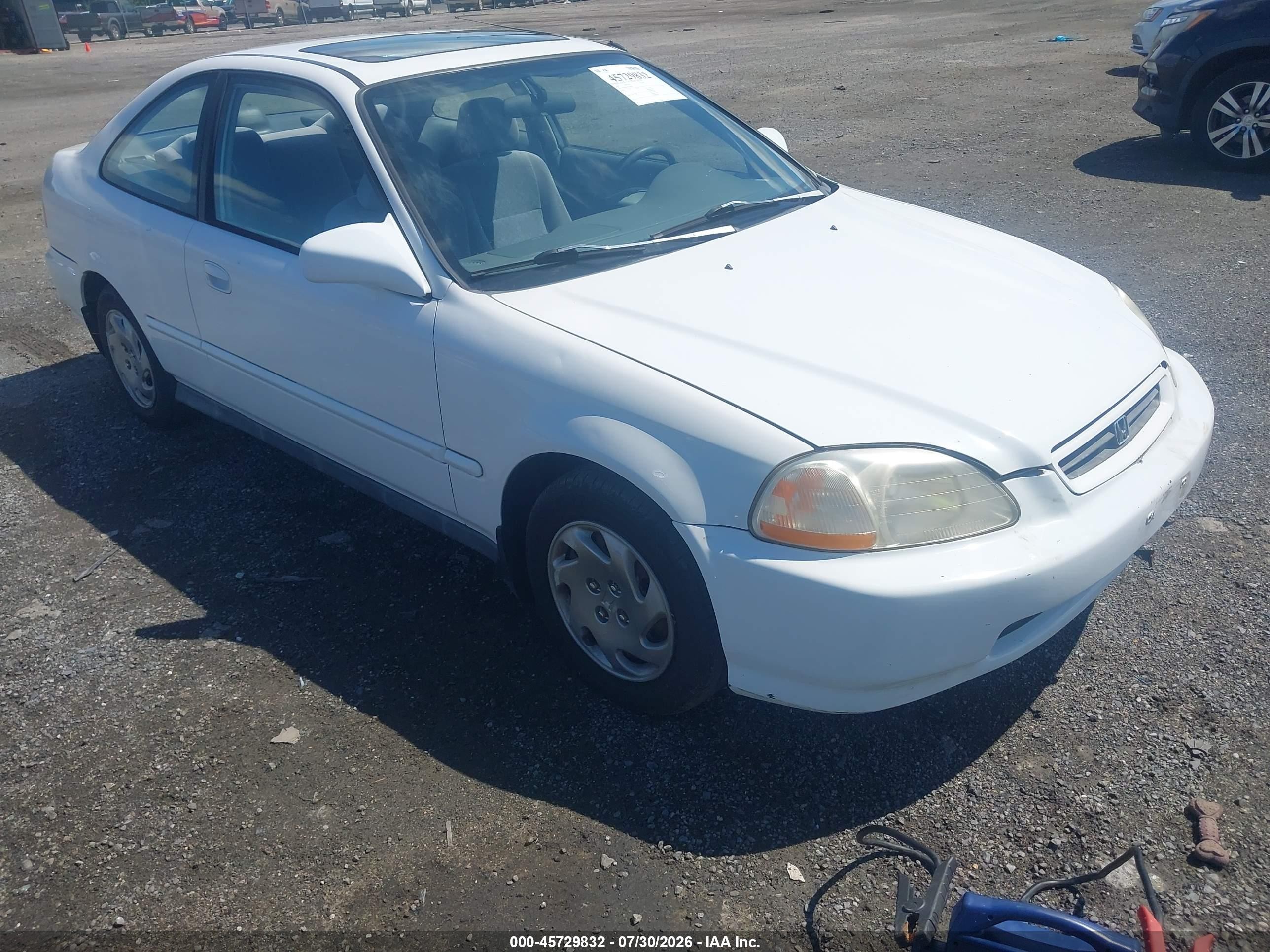 1997 Honda Civic Ex Белый vin: 1HGEJ8241VL128191