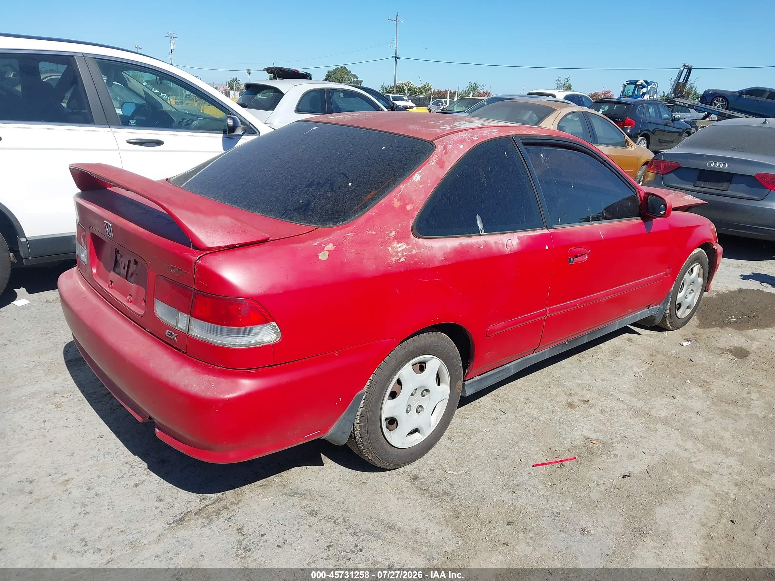2000 Honda Civic Ex Red vin: 1HGEJ8241YL034171