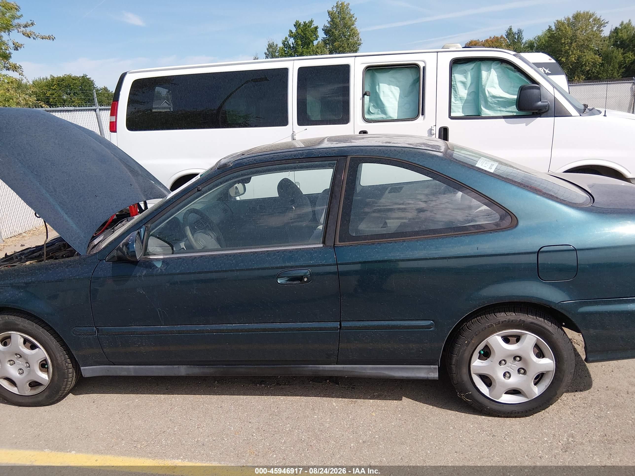 1998 Honda Civic Ex Green vin: 1HGEJ8242WL106699