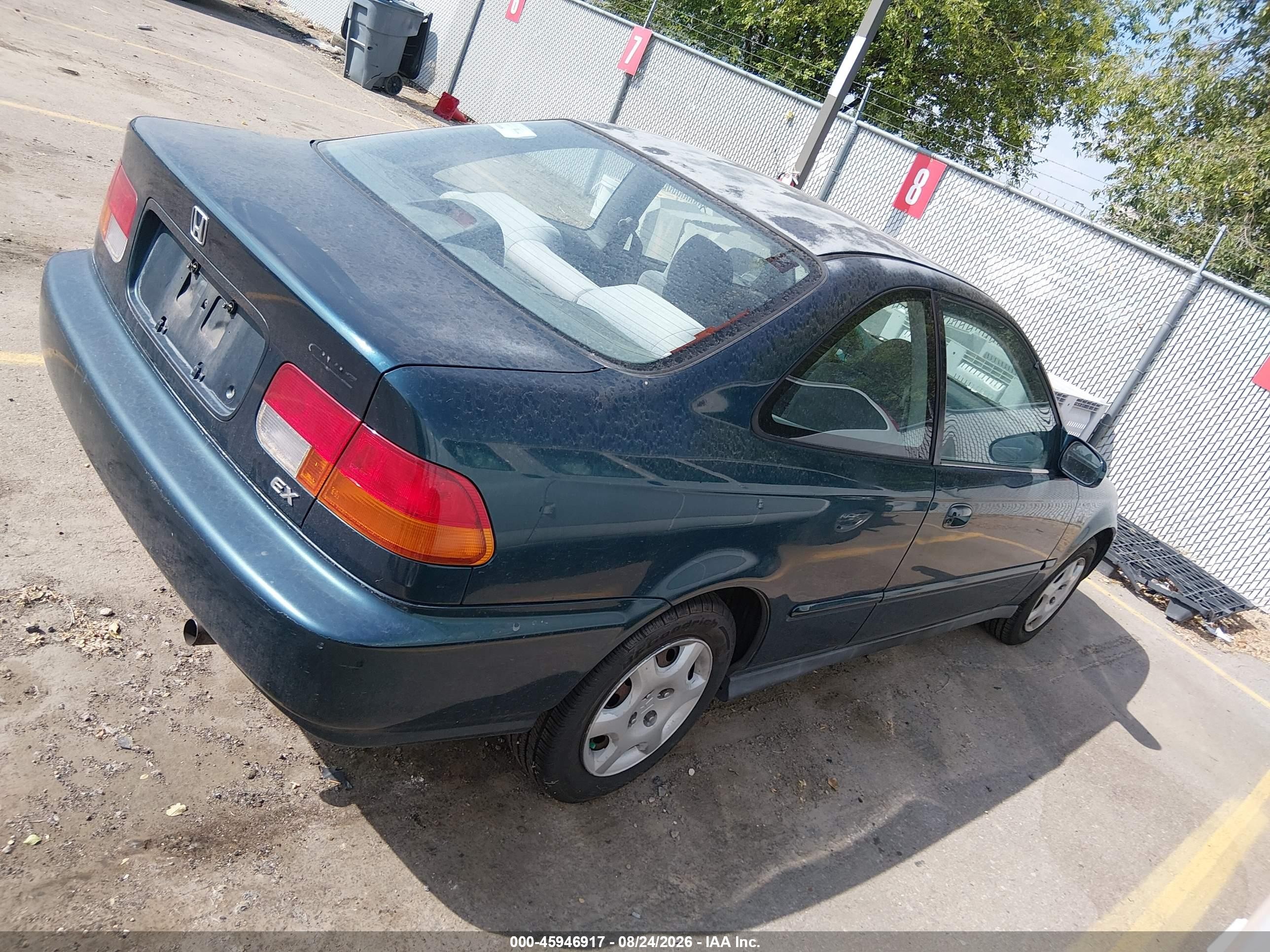 1998 Honda Civic Ex Green vin: 1HGEJ8242WL106699