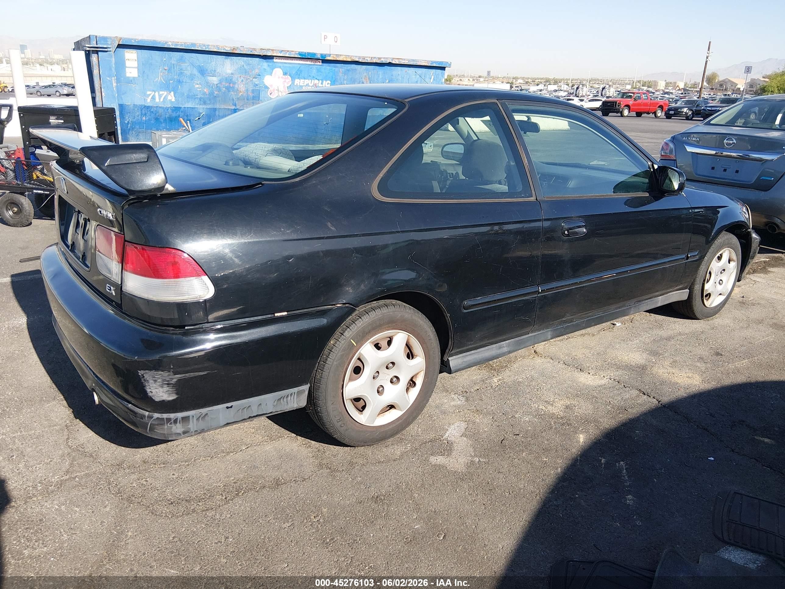 2000 Honda Civic Ex Black vin: 1HGEJ8242YL102011