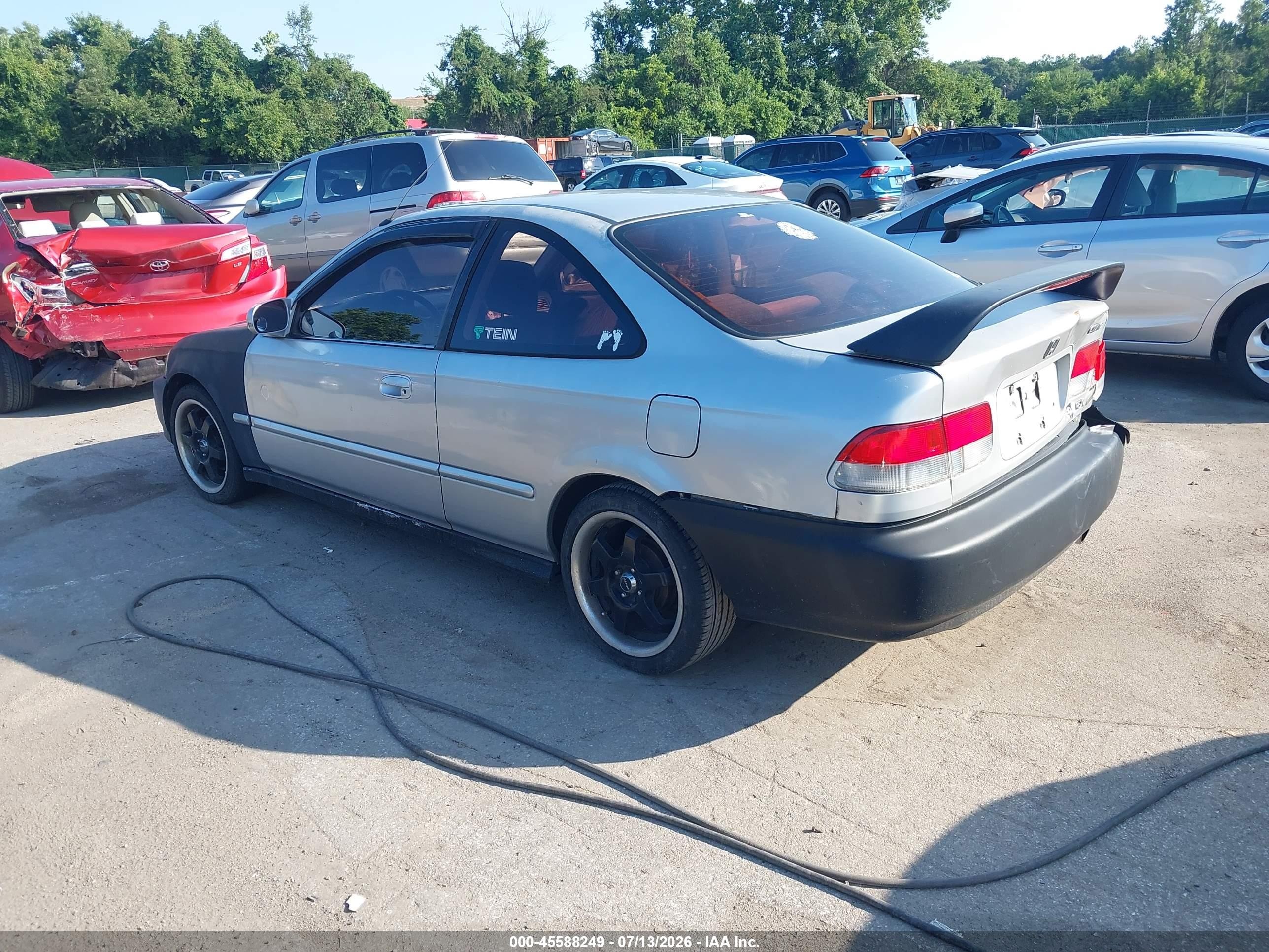 1998 Honda Civic Ex Silver vin: 1HGEJ8243WL114584