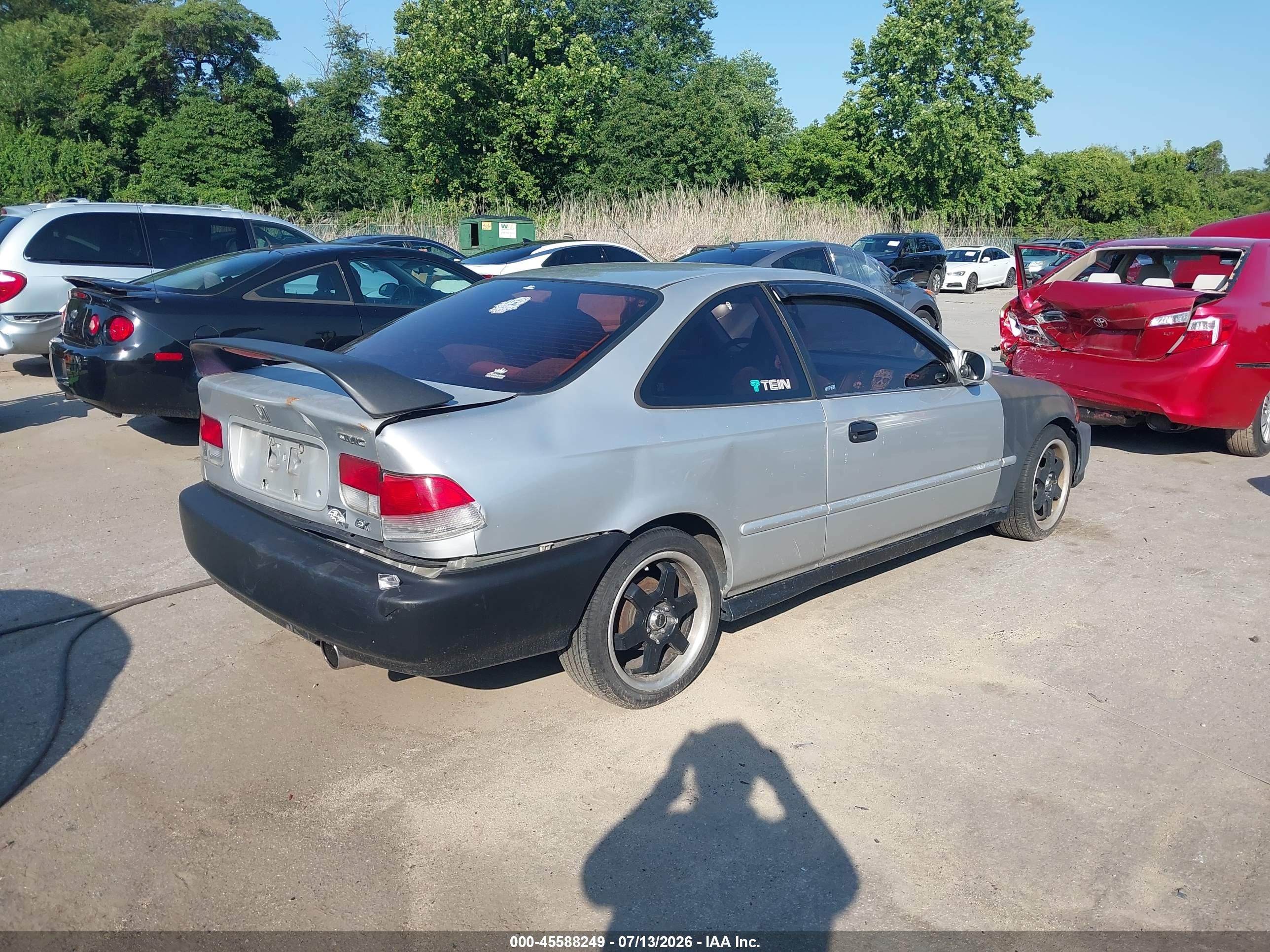 1998 Honda Civic Ex Silver vin: 1HGEJ8243WL114584
