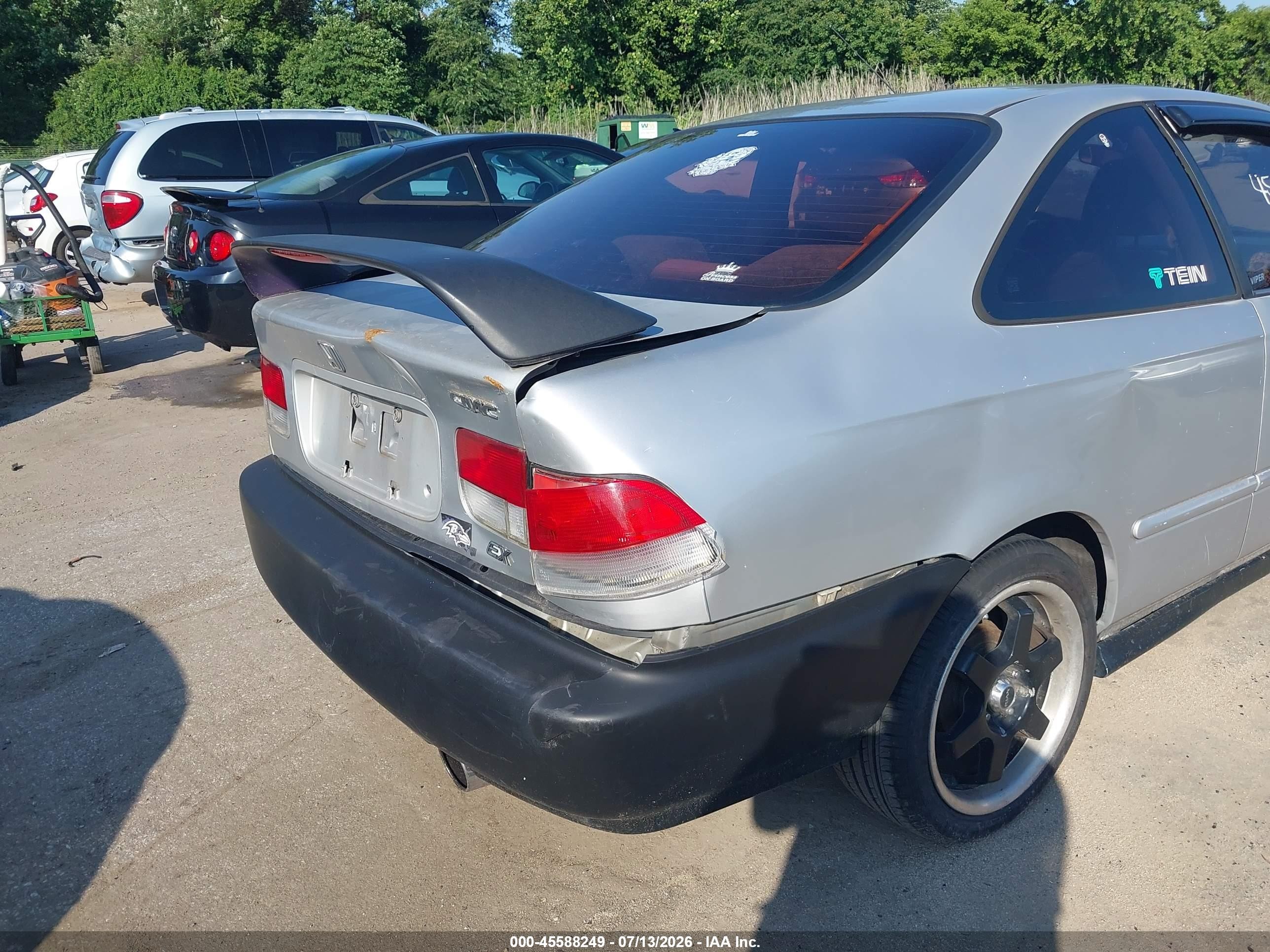 1998 Honda Civic Ex Silver vin: 1HGEJ8243WL114584