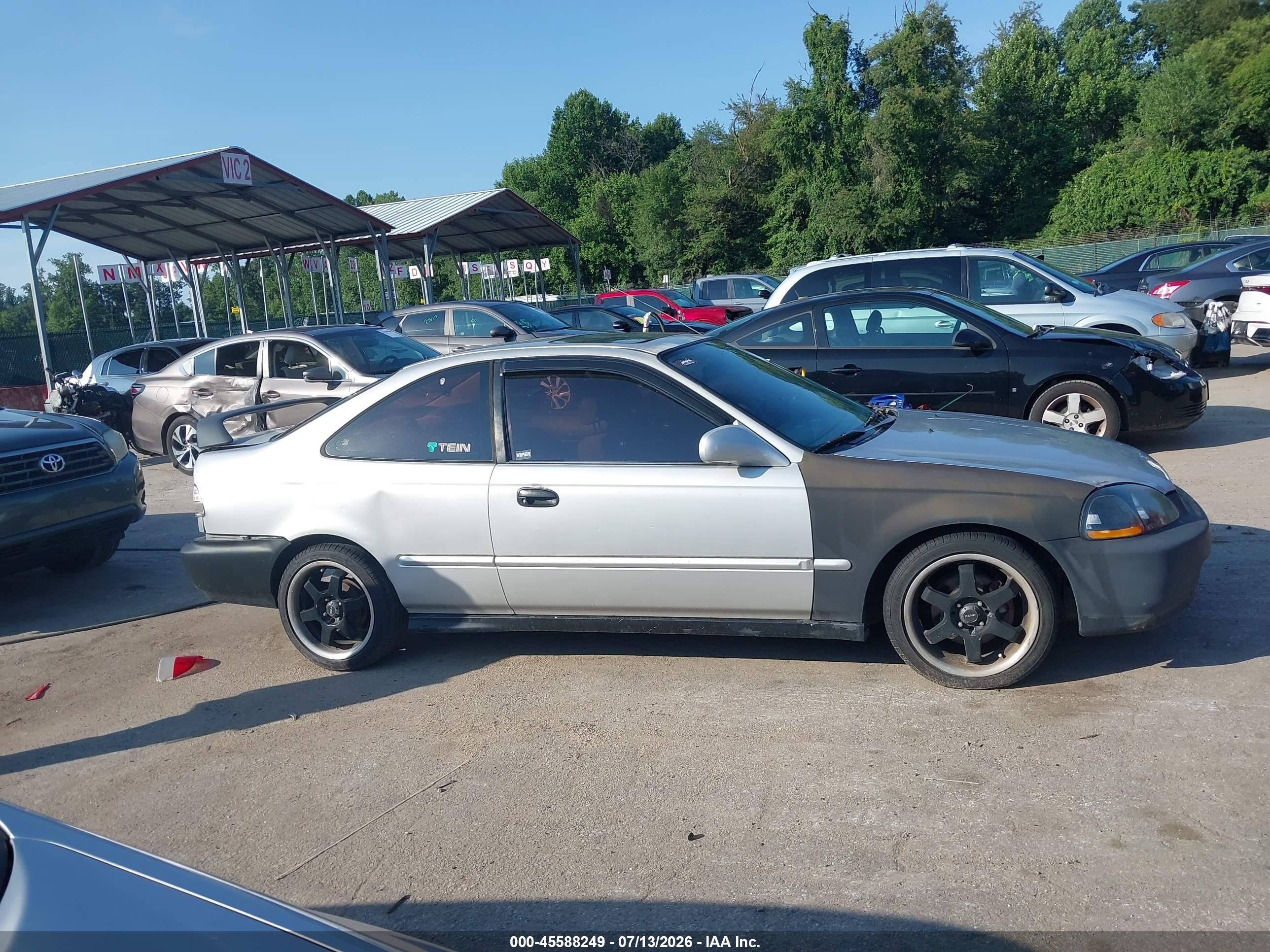 1998 Honda Civic Ex Silver vin: 1HGEJ8243WL114584