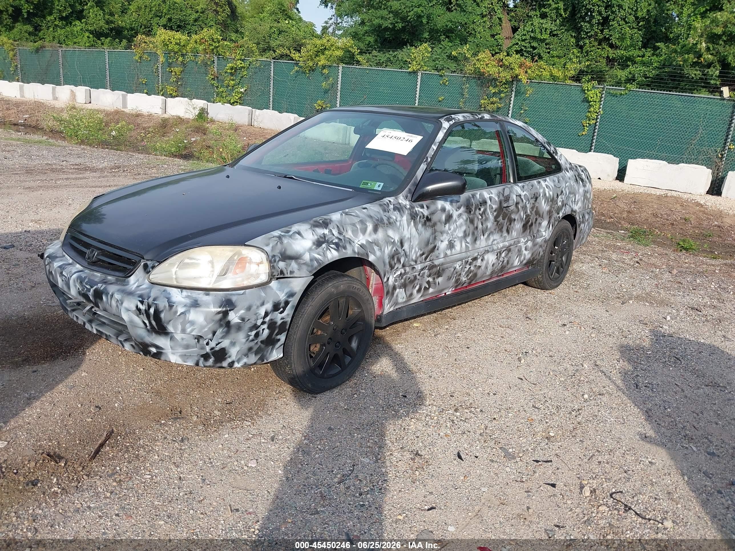 2000 Honda Civic Ex Black vin: 1HGEJ8243YL013435