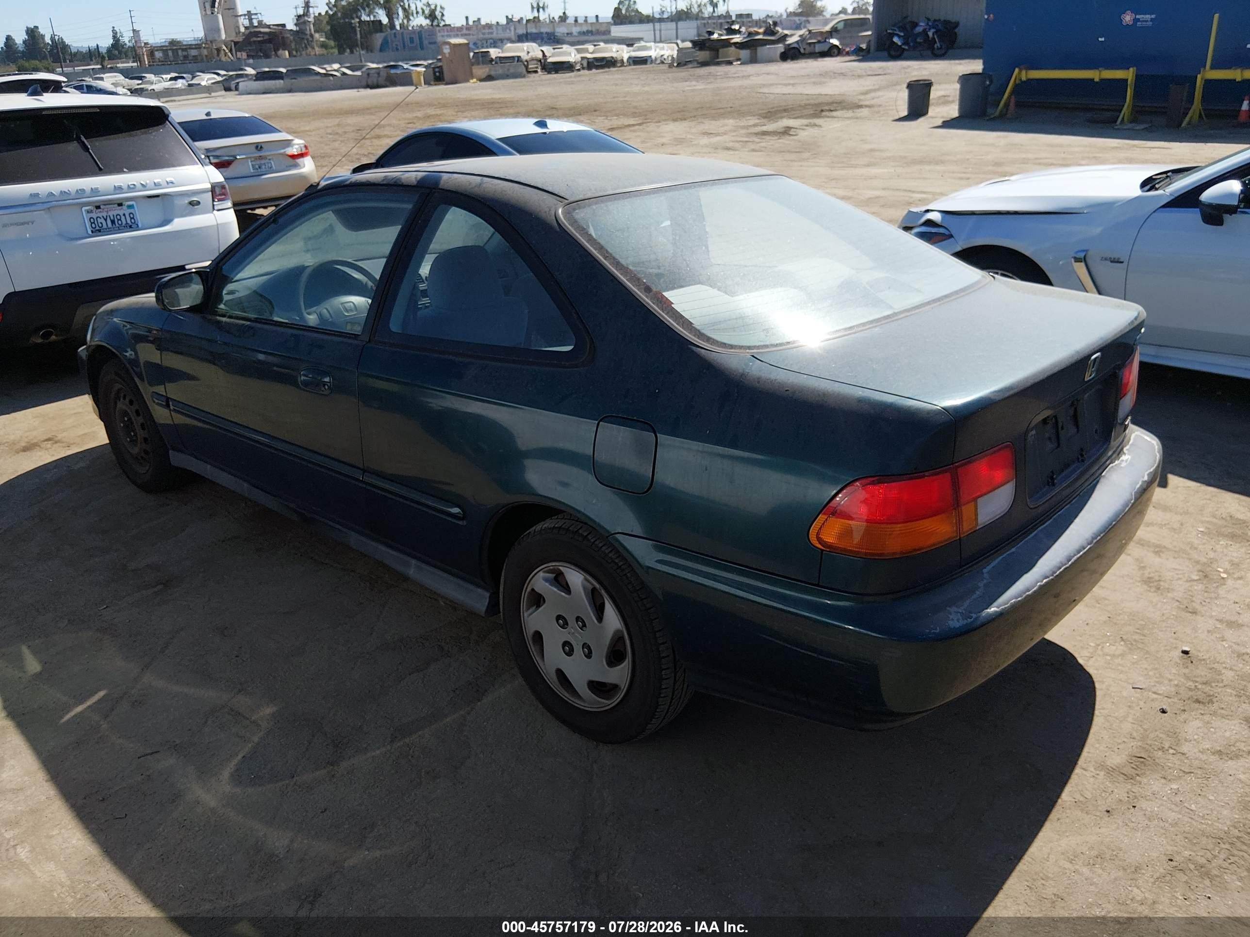 1997 Honda Civic Ex Зеленый vin: 1HGEJ8244VL058623