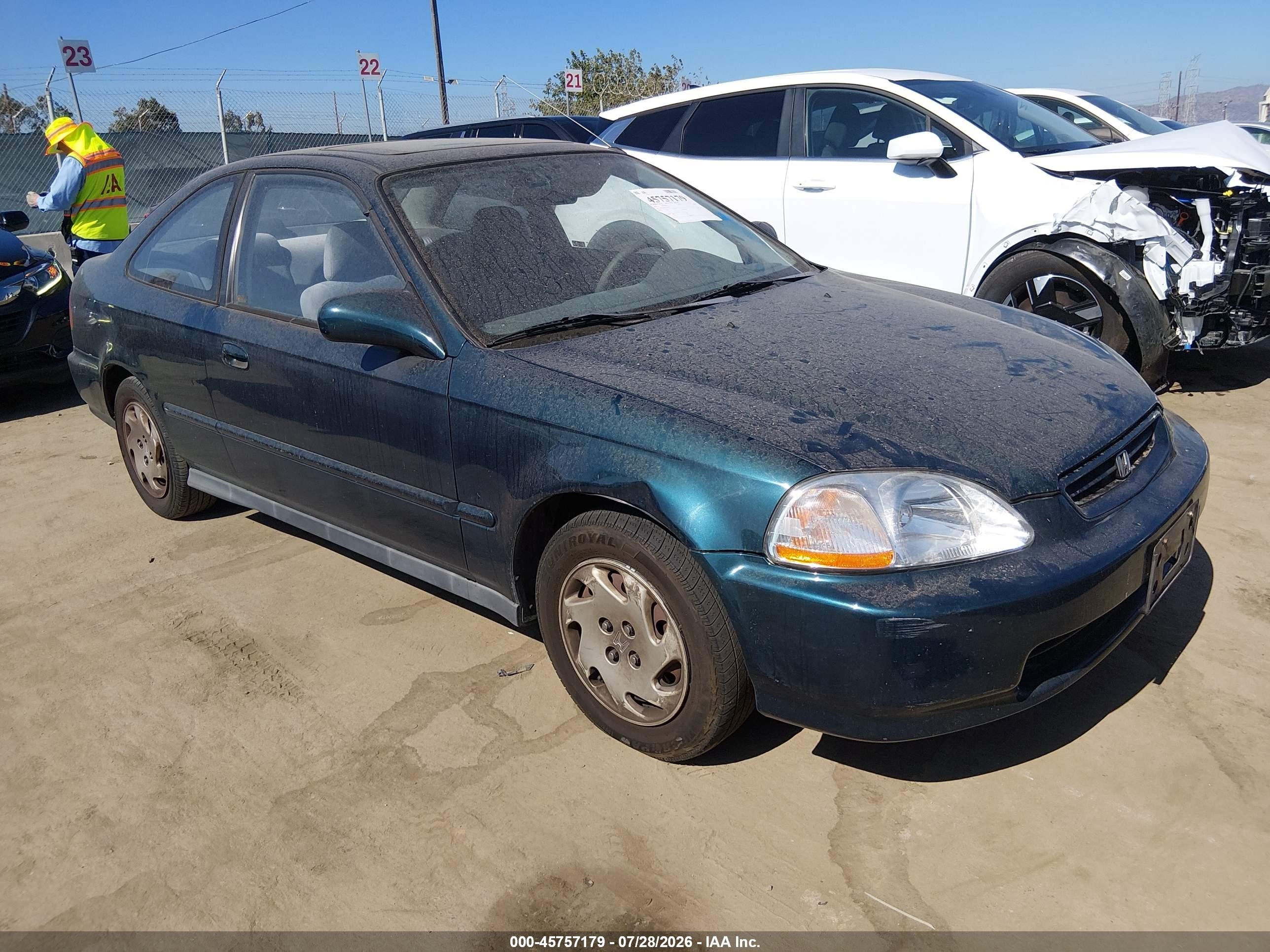 1997 Honda Civic Ex Green vin: 1HGEJ8244VL058623