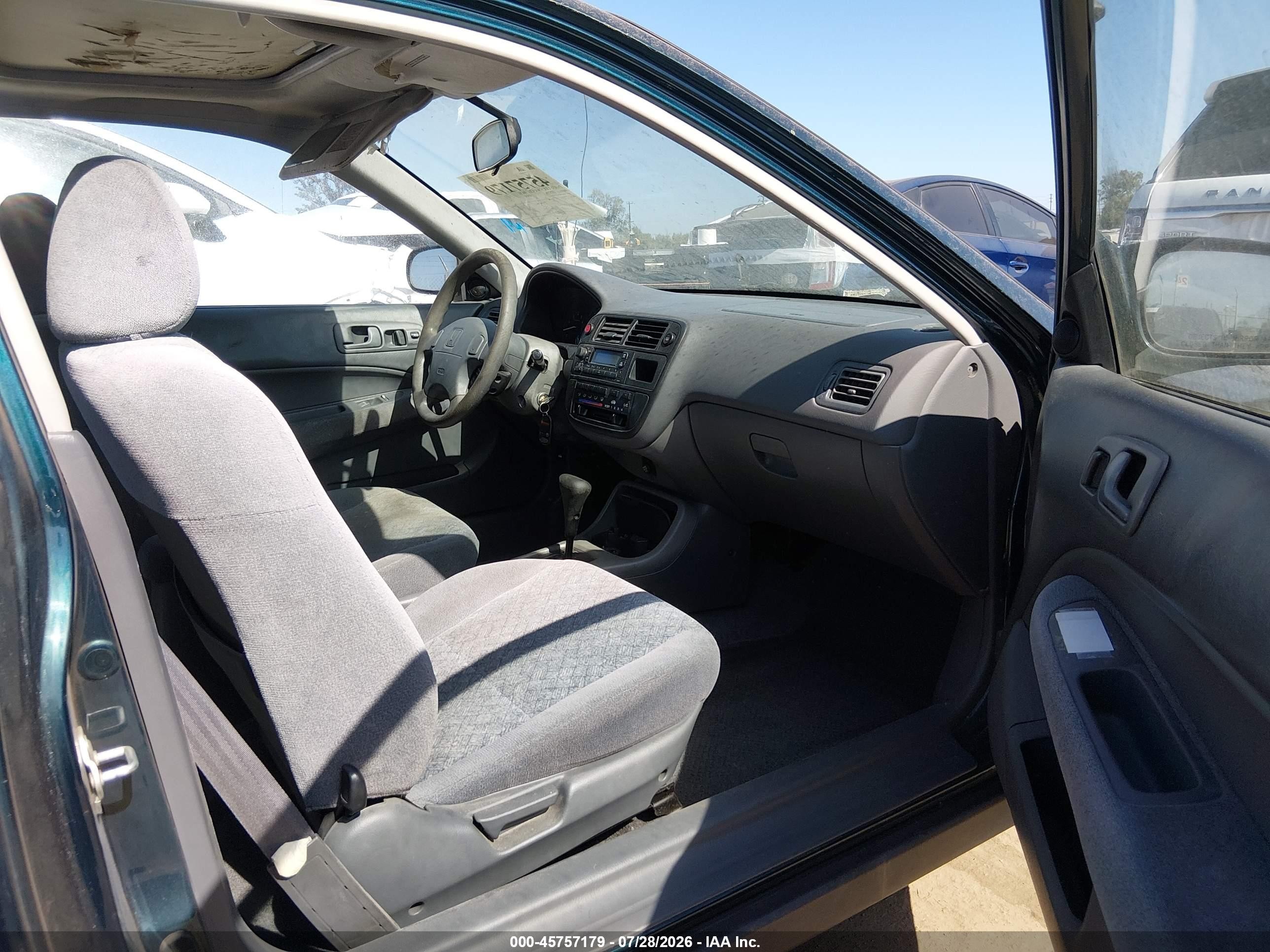 1997 Honda Civic Ex Зеленый vin: 1HGEJ8244VL058623