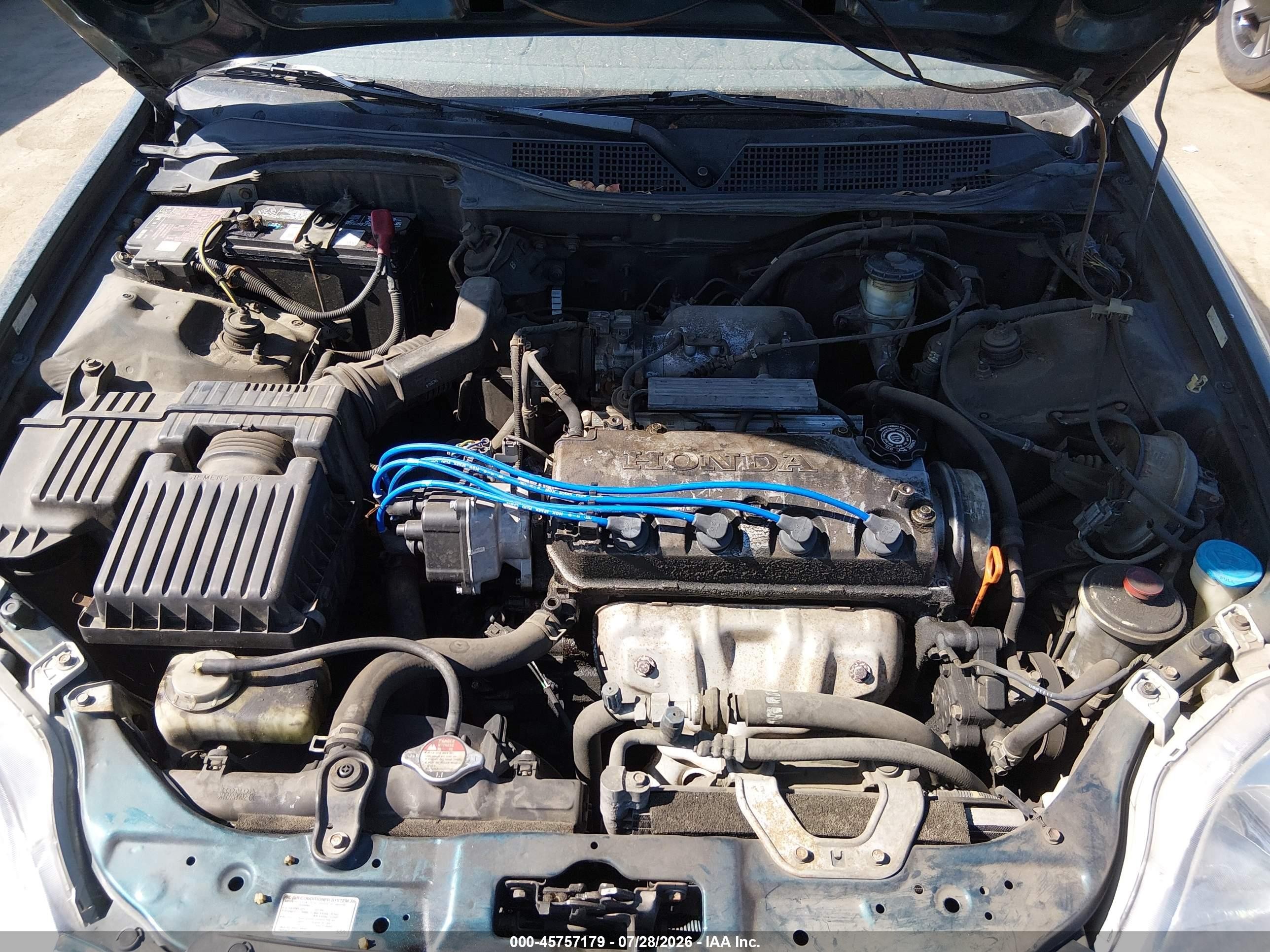 1997 Honda Civic Ex Зеленый vin: 1HGEJ8244VL058623