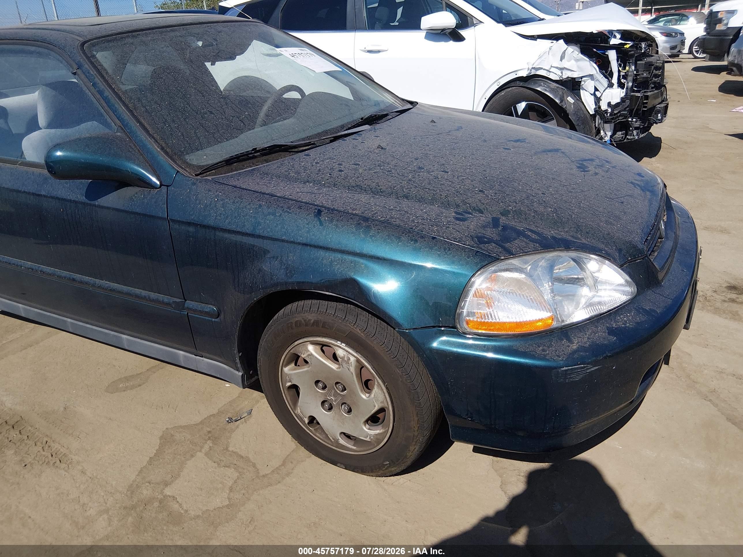 1997 Honda Civic Ex Зеленый vin: 1HGEJ8244VL058623