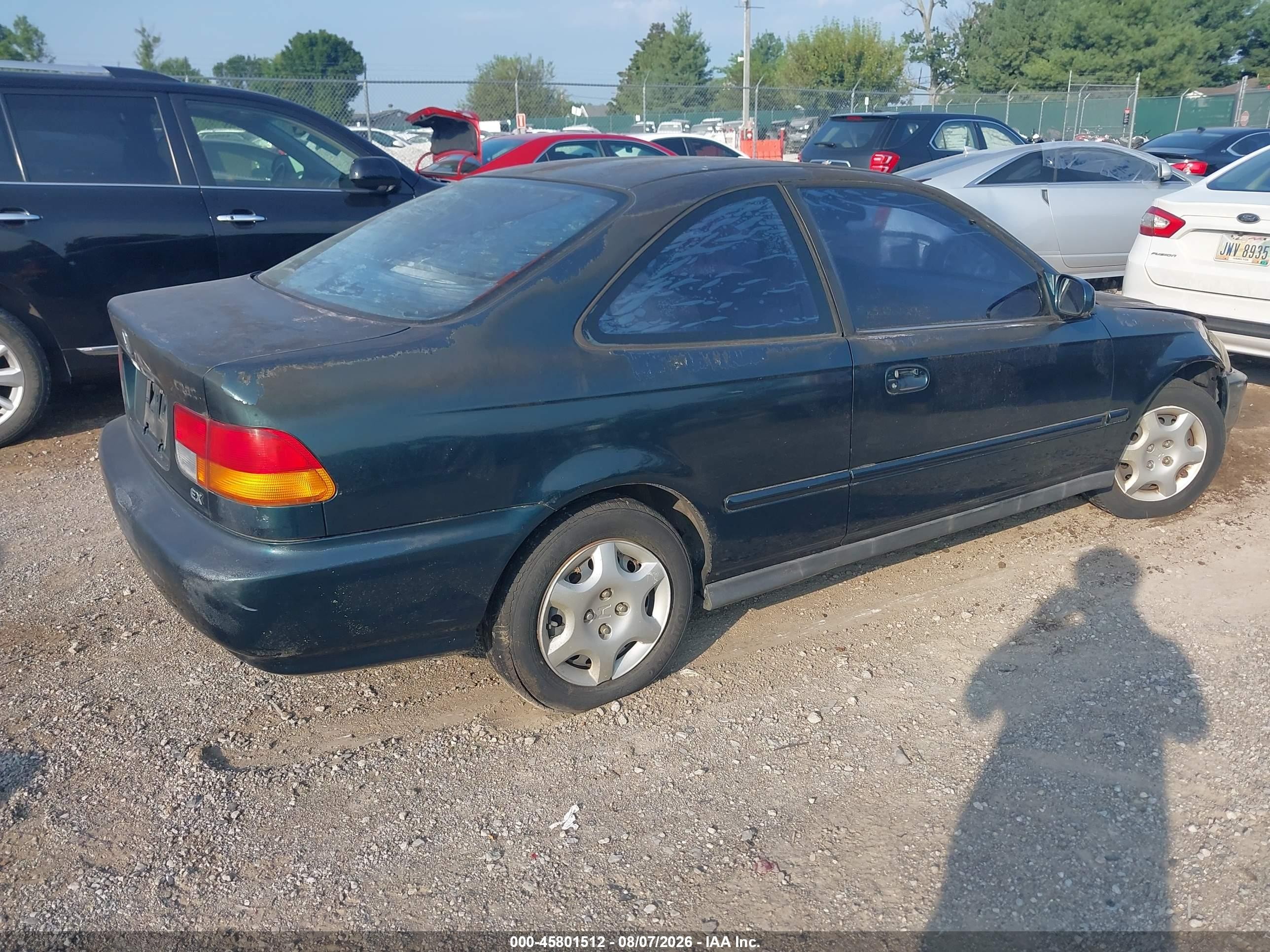 1998 Honda Civic Ex Green vin: 1HGEJ8244WL112133
