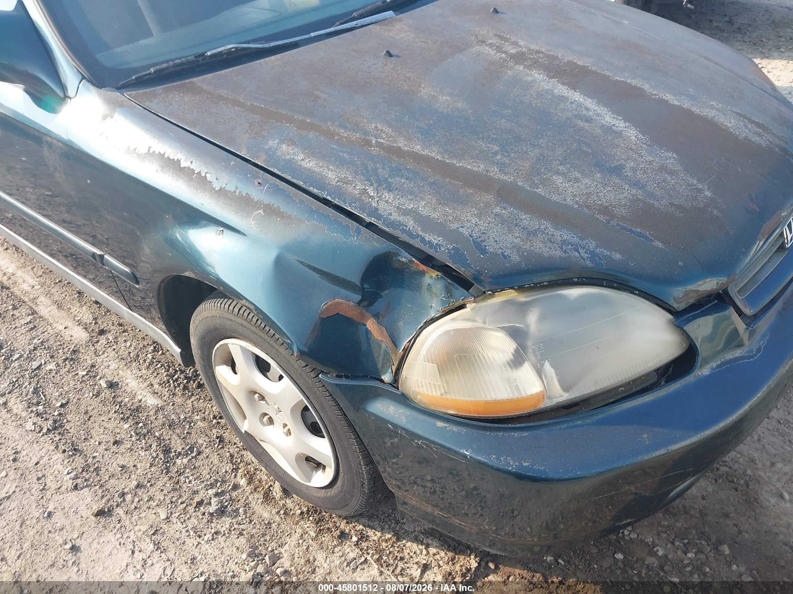 1998 Honda Civic Ex Green vin: 1HGEJ8244WL112133