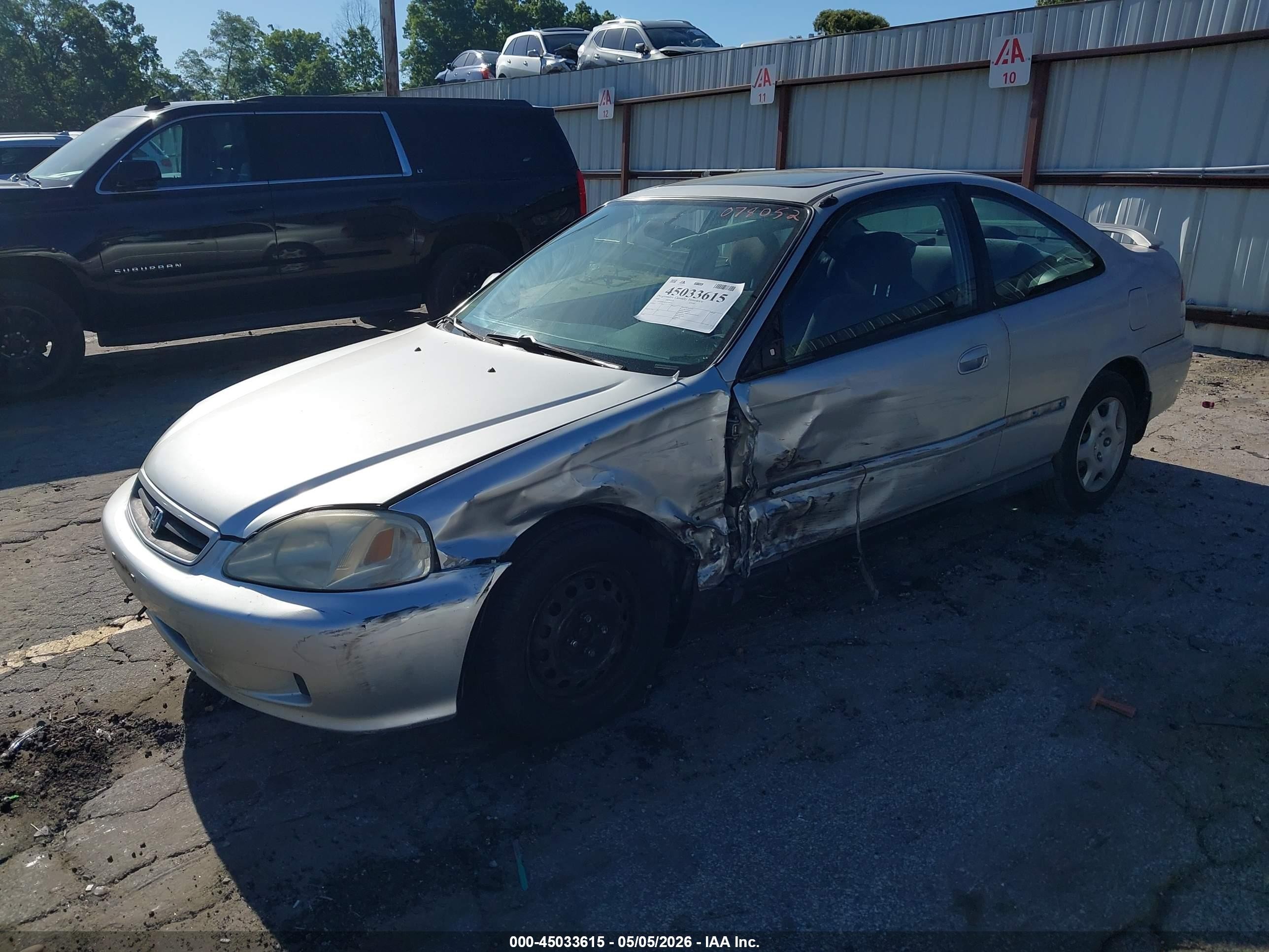 2000 Honda Civic Ex Silver vin: 1HGEJ8244YL078052