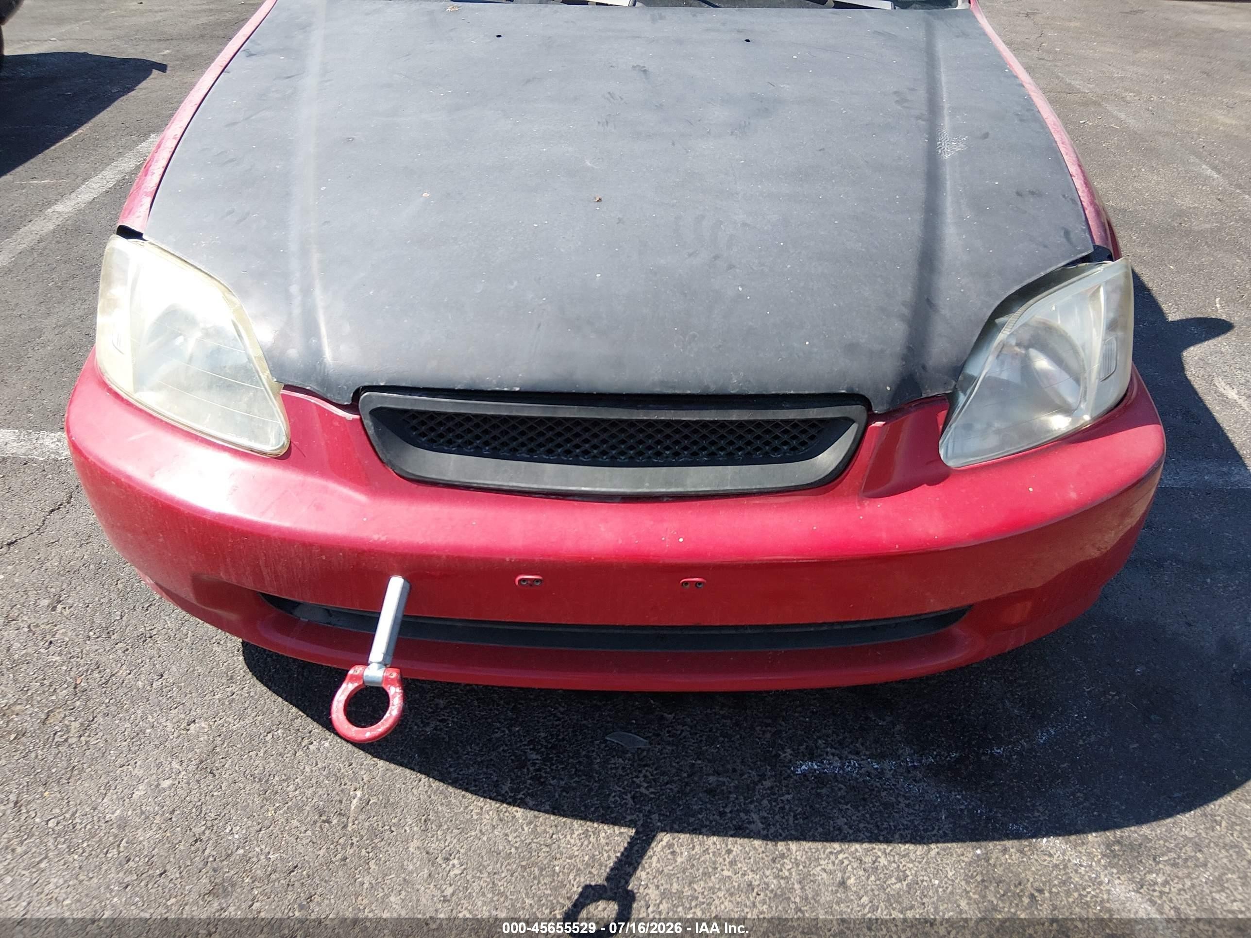 1997 Honda Civic Ex Red vin: 1HGEJ8245VL133846