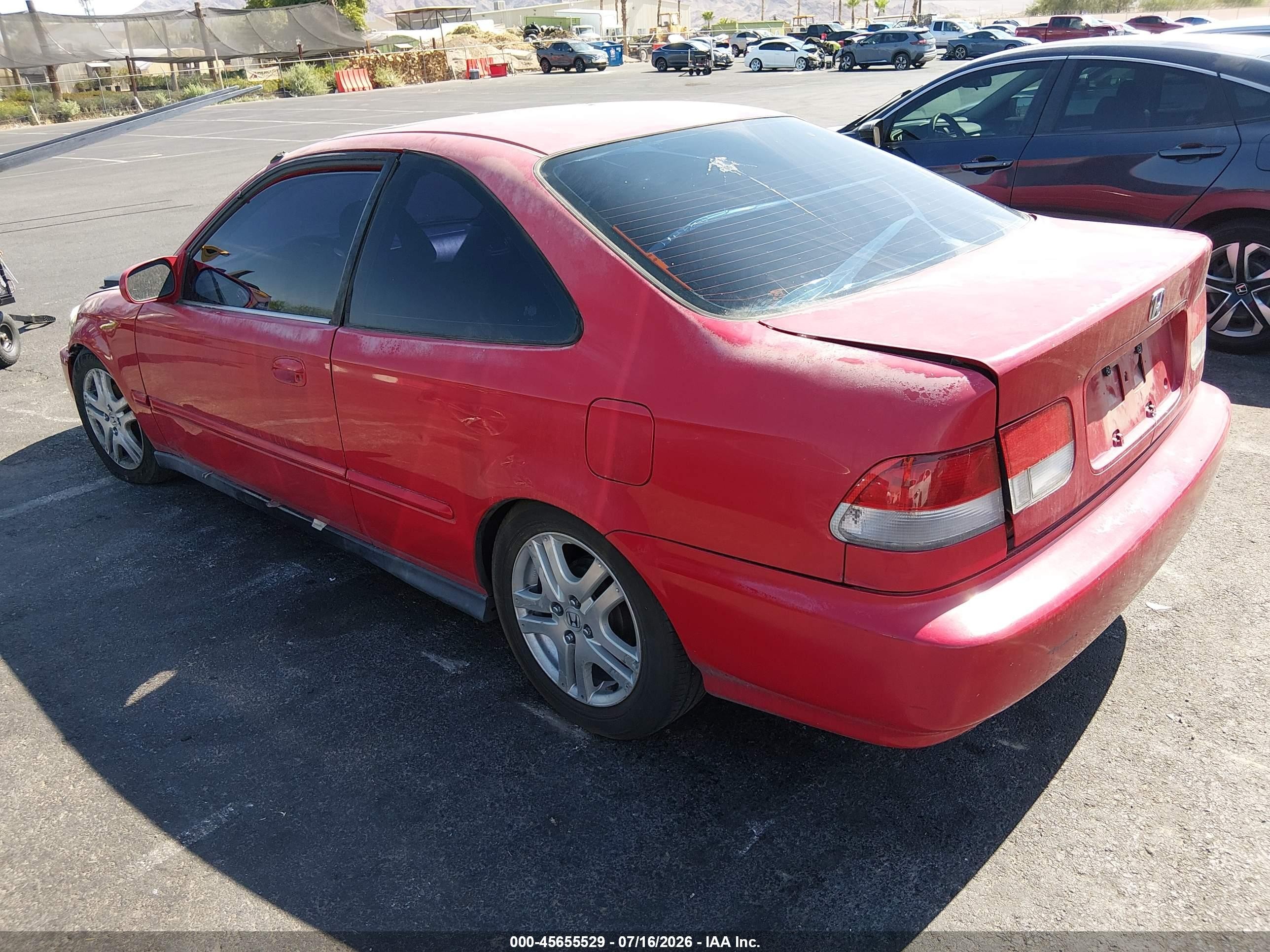 1997 Honda Civic Ex Red vin: 1HGEJ8245VL133846