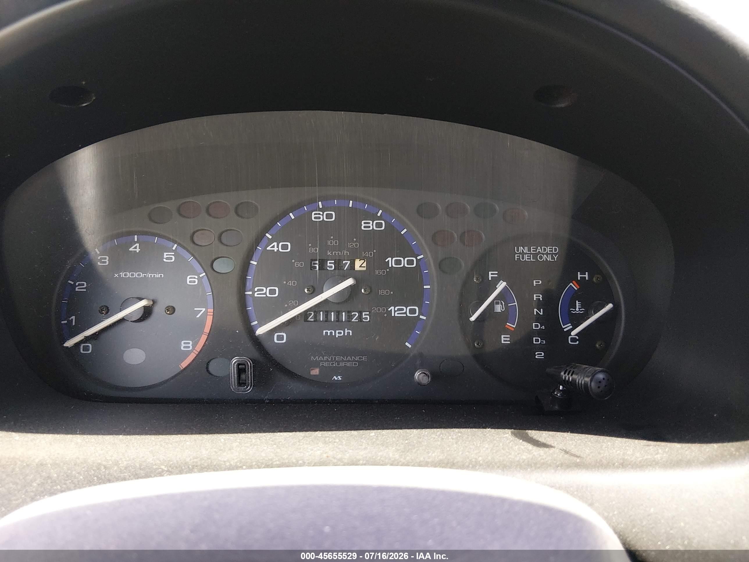 1997 Honda Civic Ex Red vin: 1HGEJ8245VL133846