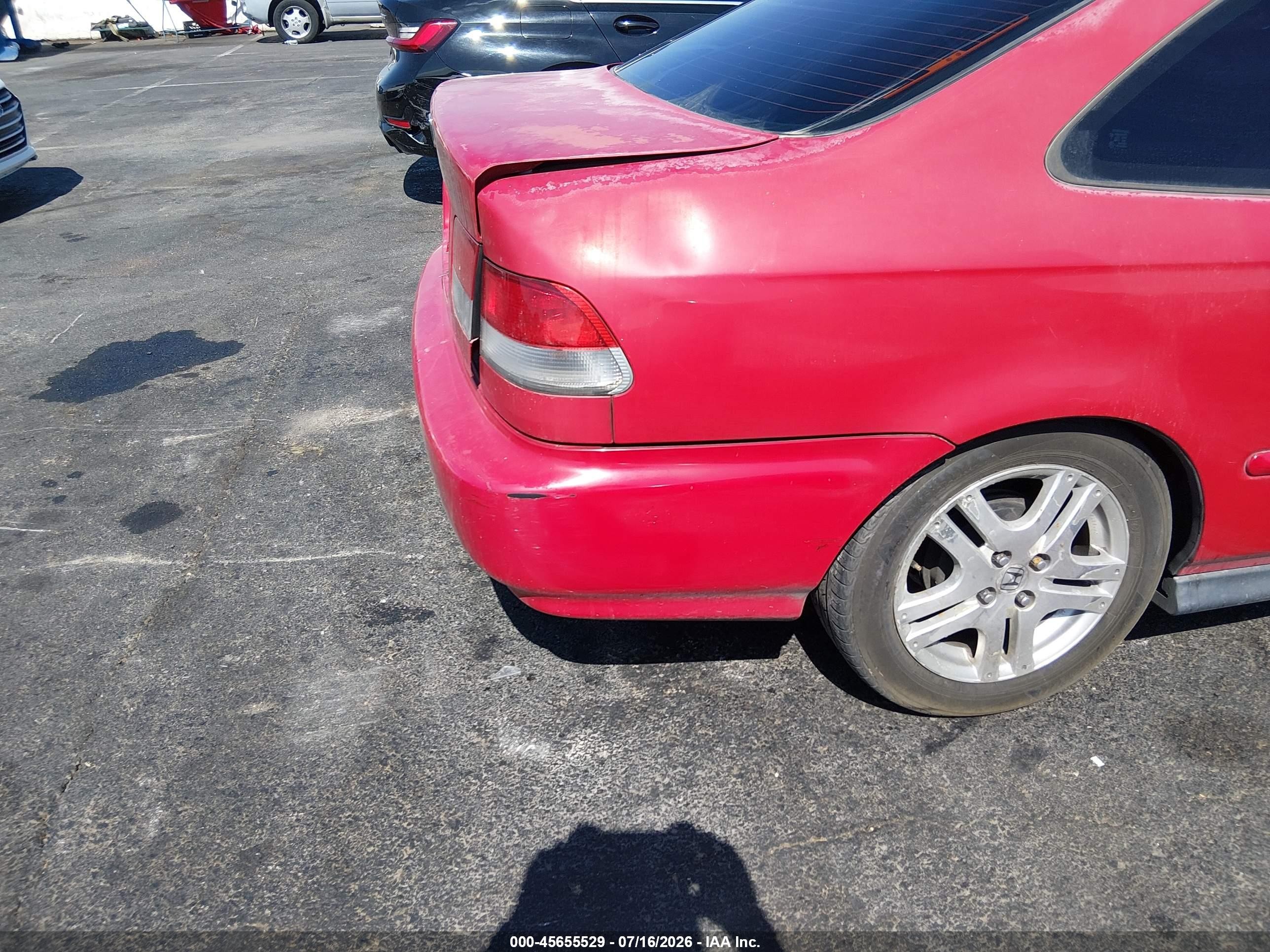 1997 Honda Civic Ex Red vin: 1HGEJ8245VL133846
