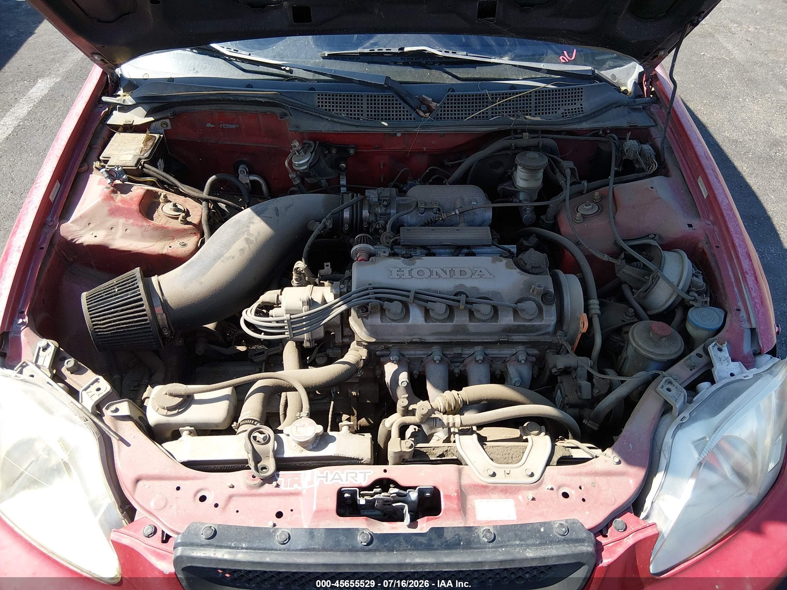 1997 Honda Civic Ex Red vin: 1HGEJ8245VL133846