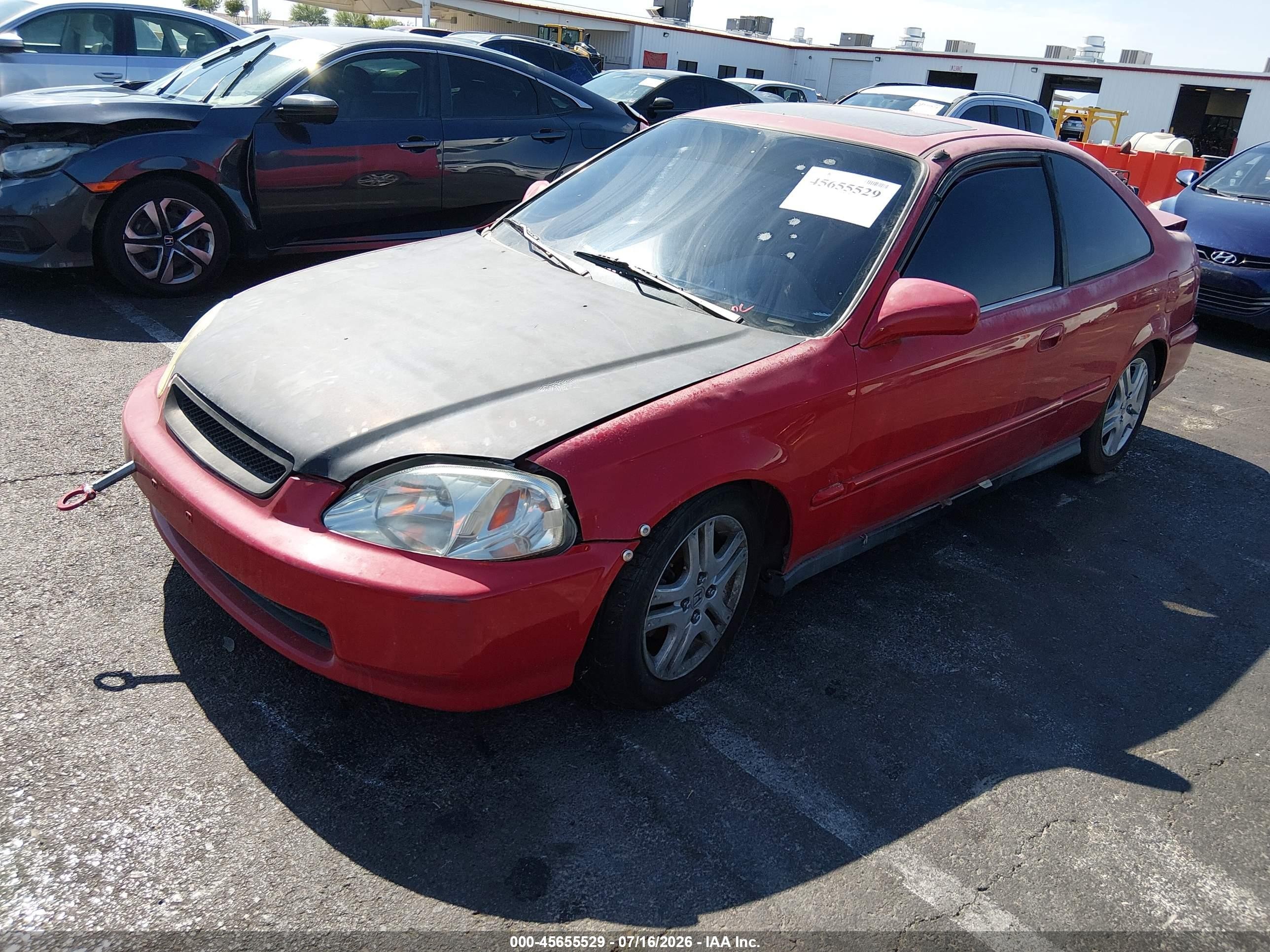 1997 Honda Civic Ex Red vin: 1HGEJ8245VL133846